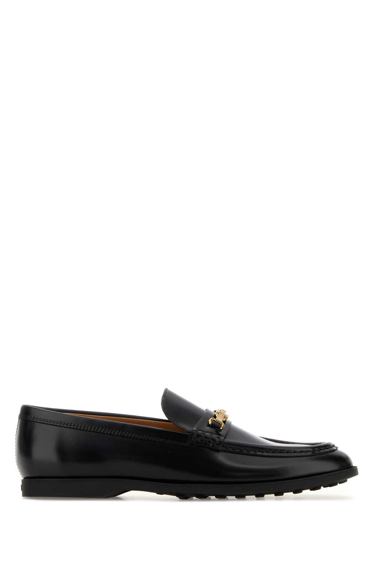 Tod's Black Leather Loafers Size US 9 / IT 39 - 1 Thumbnail