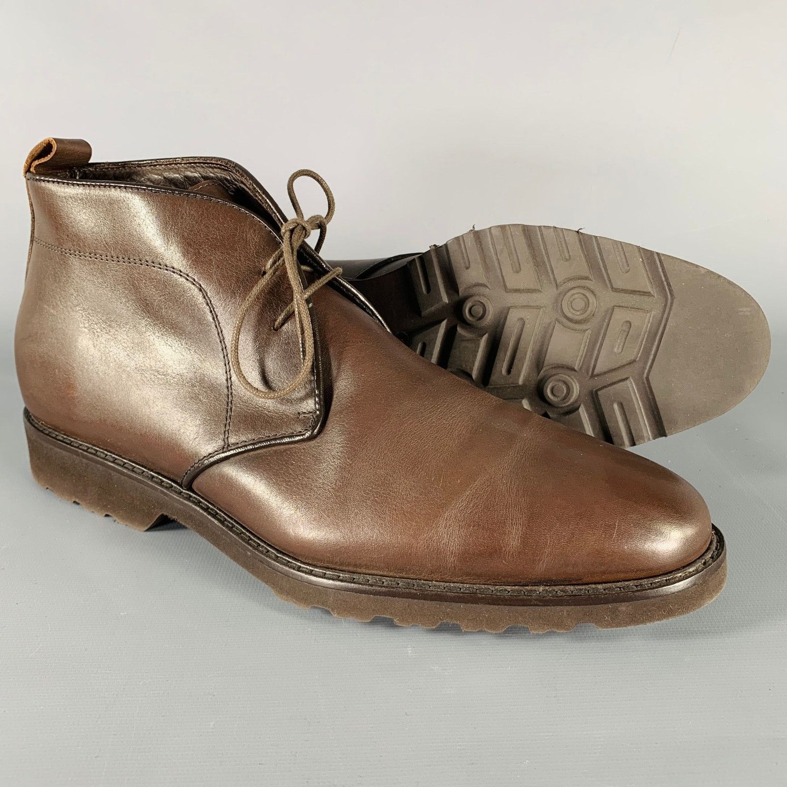 Bruno Magli BRUNO MAGLI Size 10 Brown Leather Lace-Up Ankle Boots Size US 10 / EU 43 - 5 Thumbnail