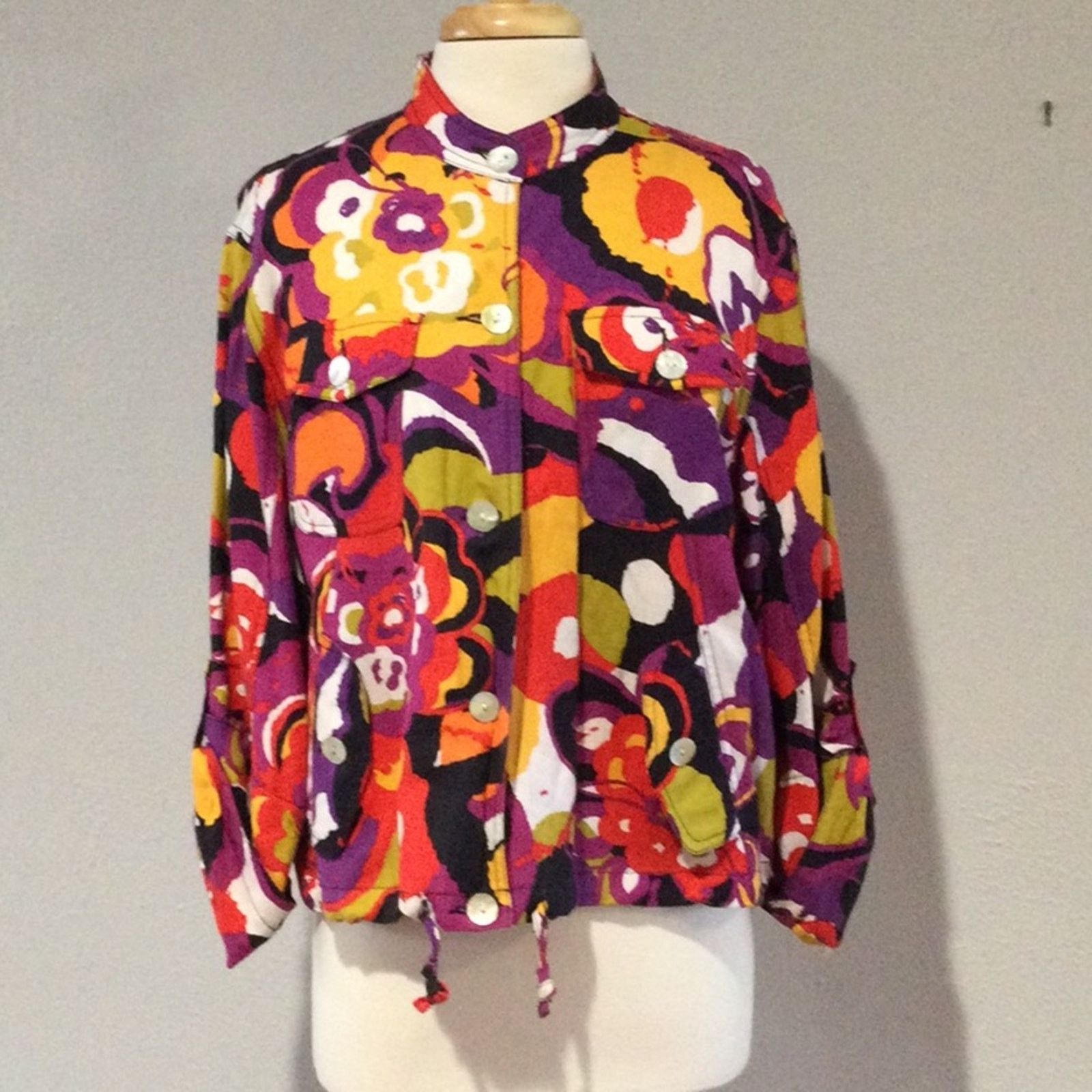 Other Ruby Rd Multicolor Button Front Pockets Linen Blend Shirt 18 Size XXL / US 16-18 / IT 52-54 - 1 Thumbnail