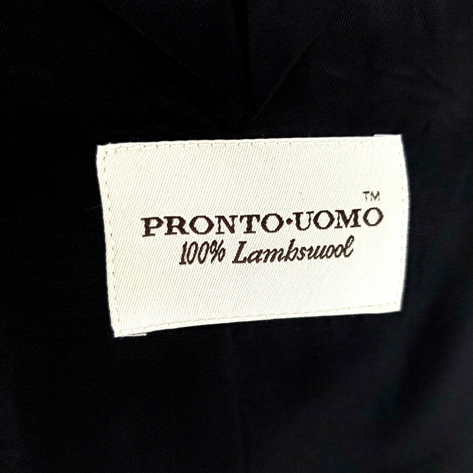 Pronto Uomo Pronto Uomo Lambswool 2 Button Blazer 44R Gray Herringbone S Size 44R - 8 Thumbnail