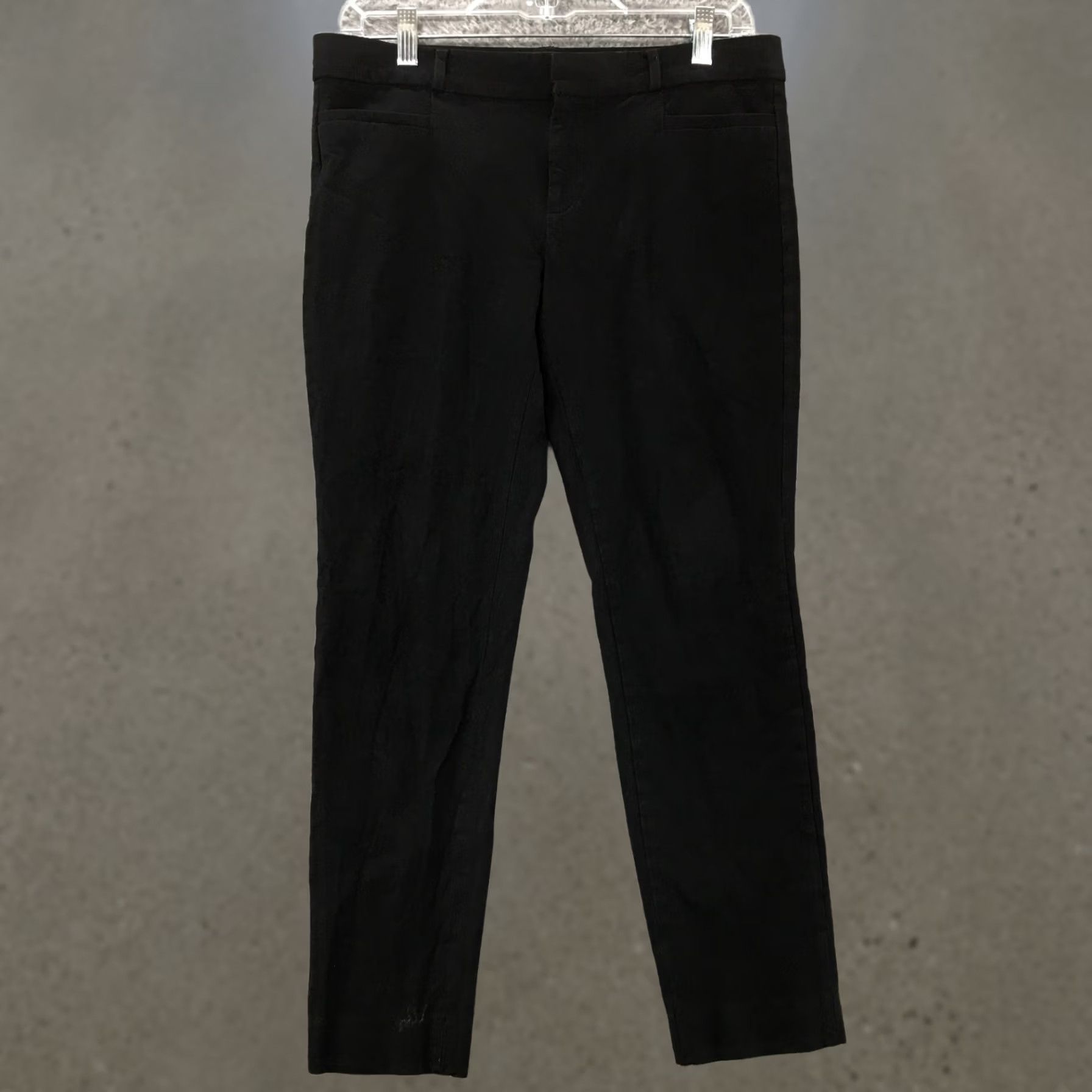 Banana Republic Banana Republic Sloan Ankle Pants Womens 6 Black Flat Front Zip Fly Stretch Pockets Casual Regular Rise Mens Girls Size 28" / US 6 / IT 42 - 1 Thumbnail