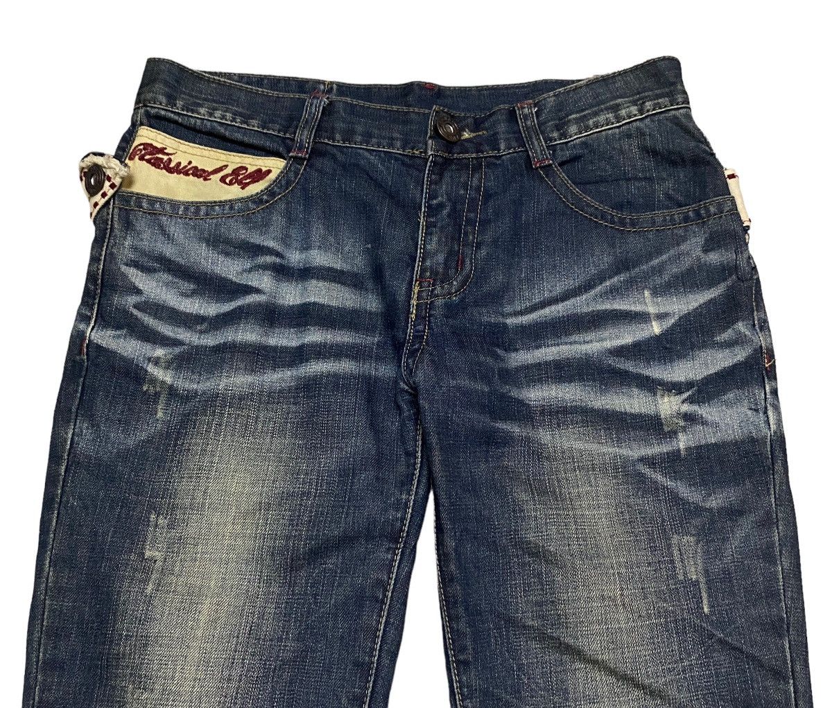 Le Grande Bleu (L.G.B.) Rare Design Vintage Japanese Brand Classic Elf Jeans 2000s Size US 30 / EU 46 - 3 Thumbnail