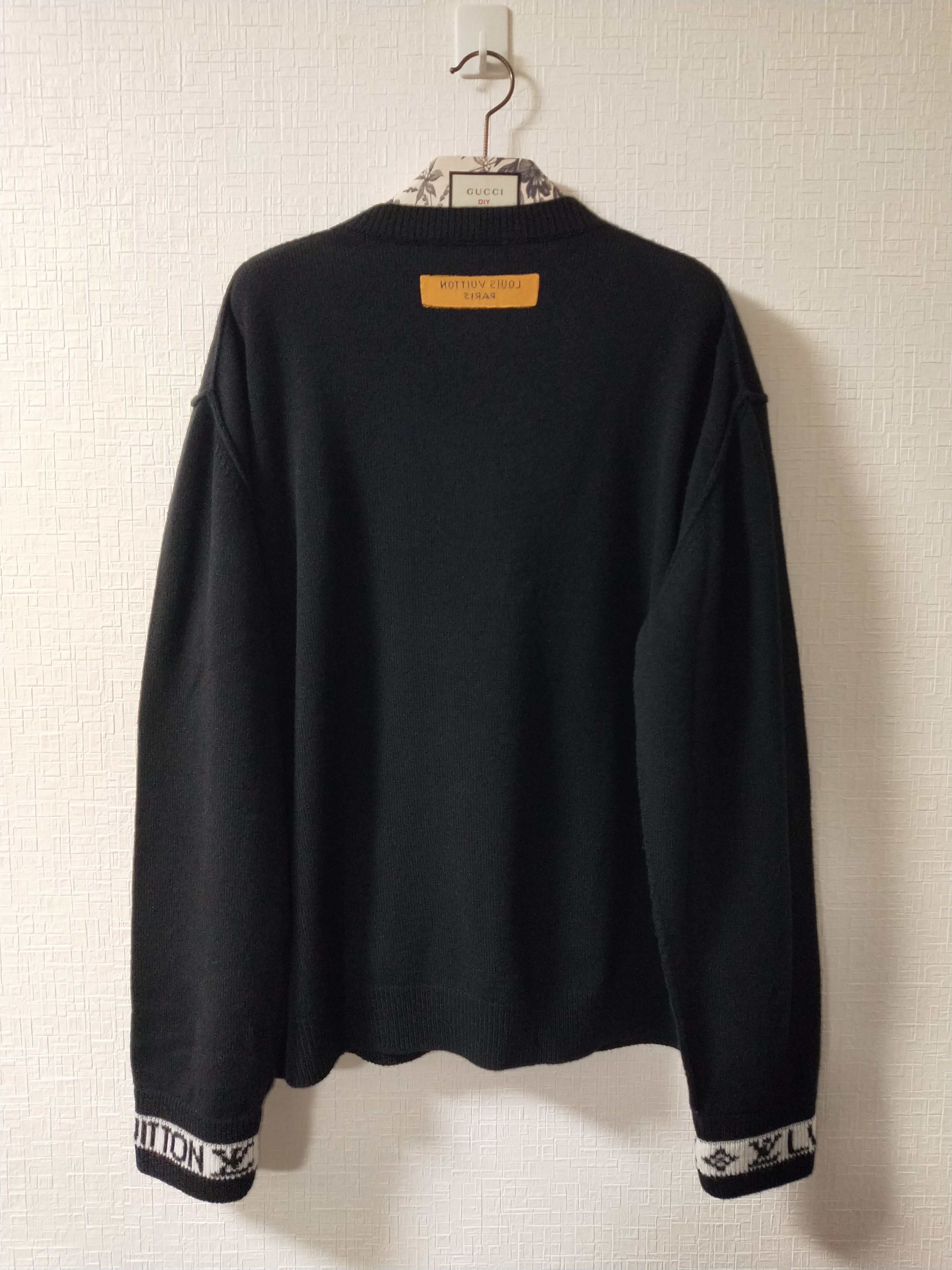 Pre-owned Louis Vuitton Lv Cuffs Cashmere Sweater In Black