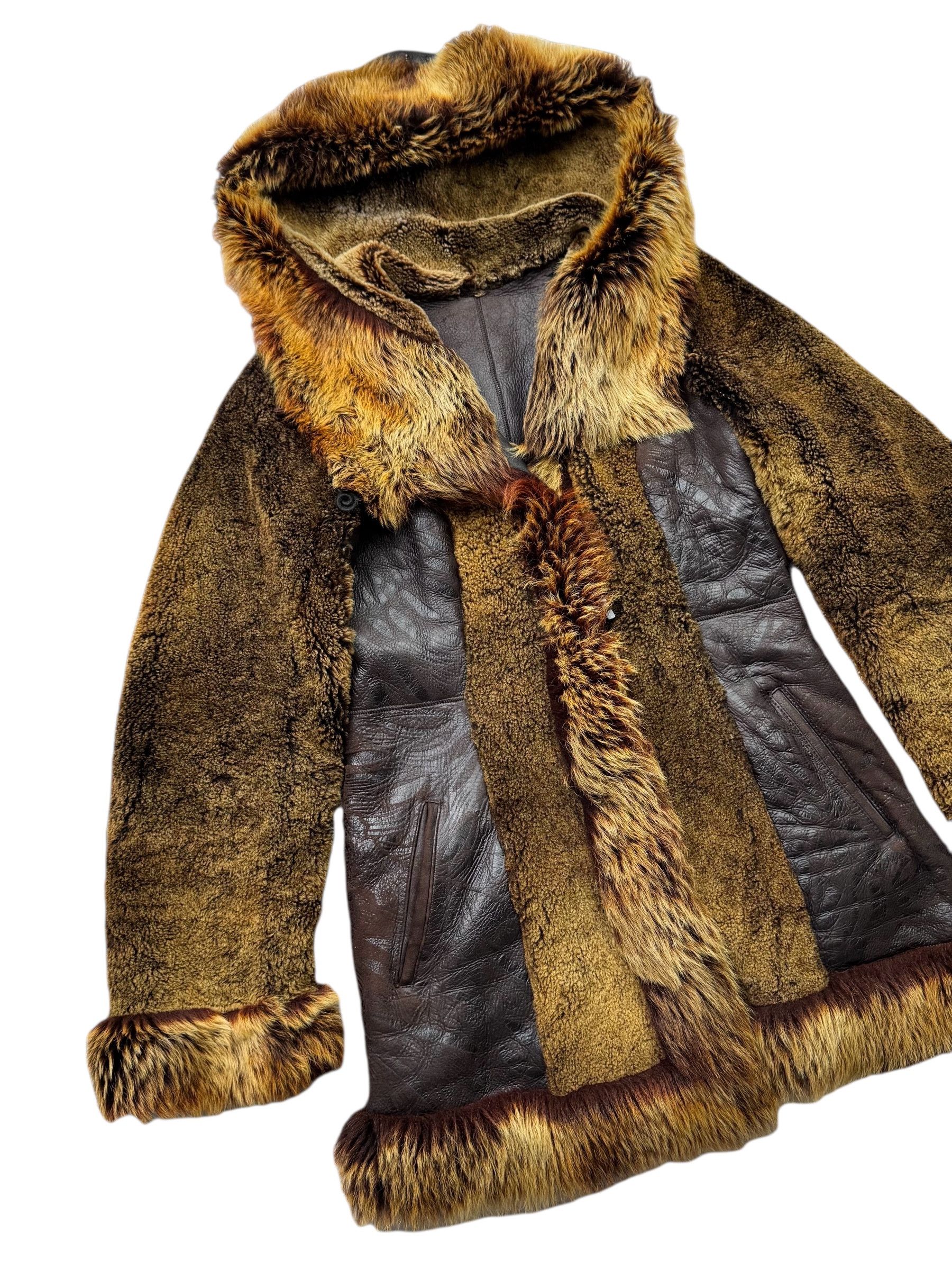 Vintage Real Sheepskin Coat From The 90's(V42) Size S / US 4 / IT 40 - 2 Thumbnail