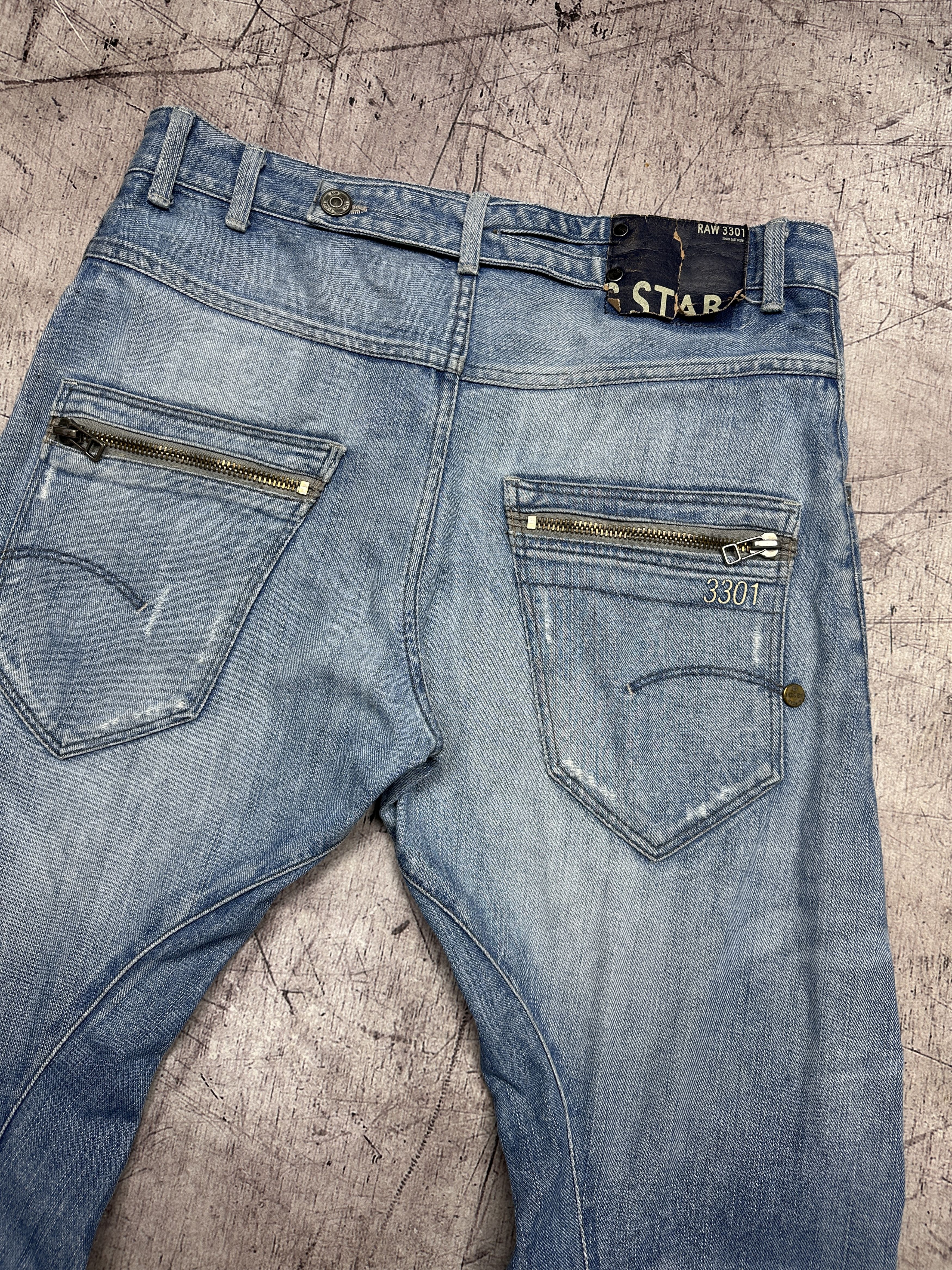 G-Star G Star Raw Mens Fince Arc Loose Tapered Denim Pants Jeans Size US 33 - 6 Thumbnail