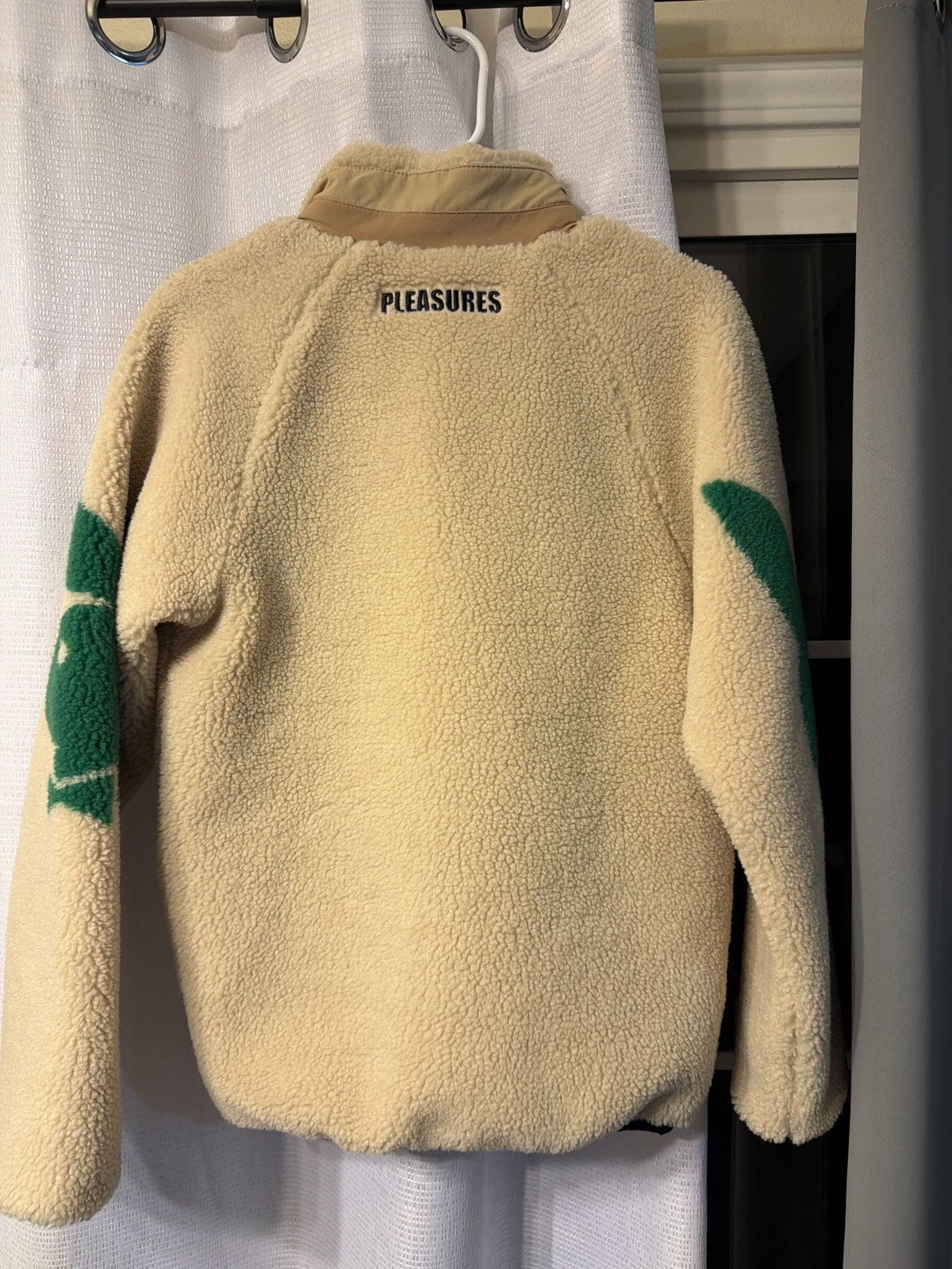 Playboy × Pleasures PLEASURES X PLAYBOY MENS BUNNY SHERPA ZIP UP JACKET 'TAN' Size US S / EU 44-46 / 1 - 3 Thumbnail