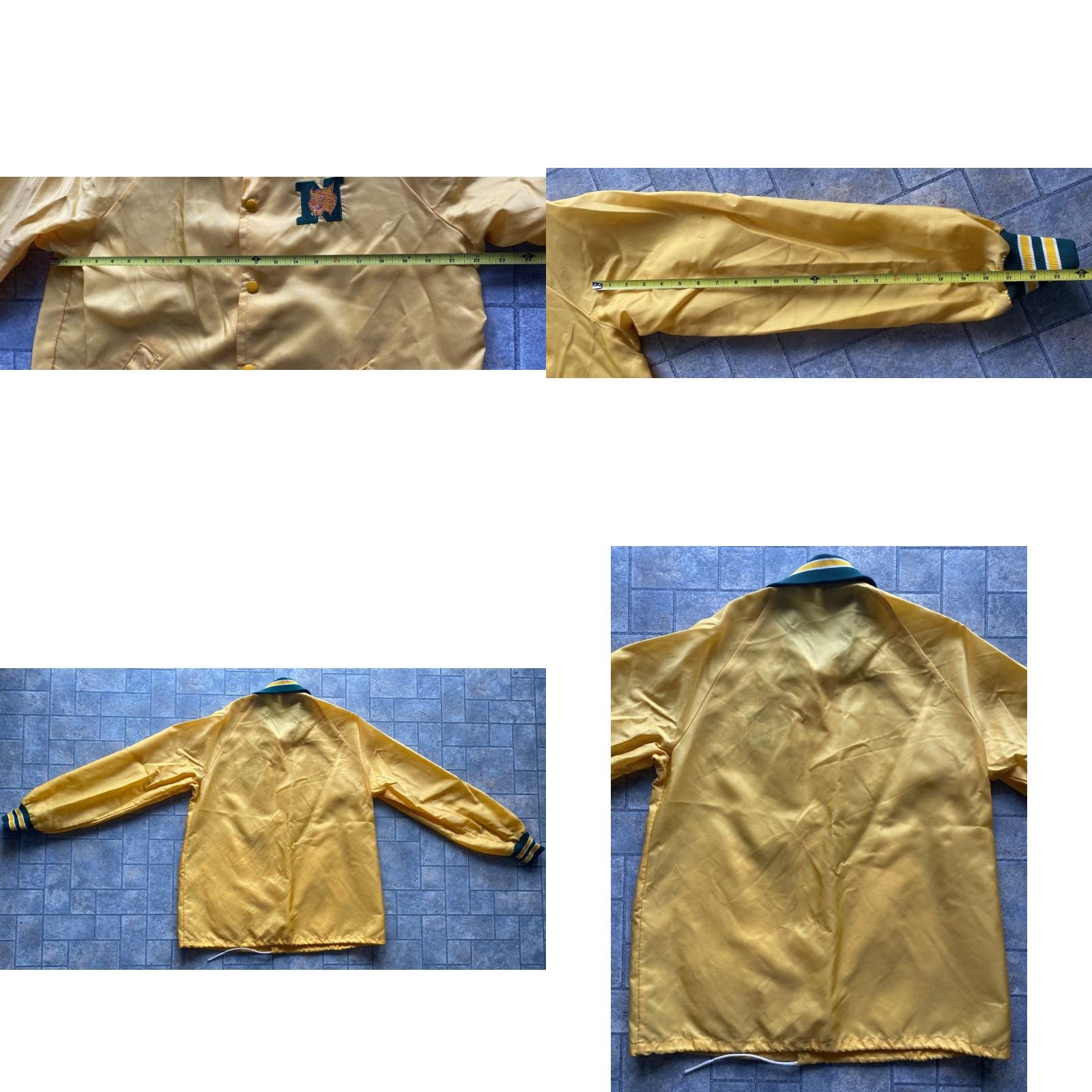 Logo 7 VINTAGE Melville Jacket University Logo Yellow Green L Men’s Regular 80s 90s Sports Logo Size US L / EU 52-54 / 3 - 9 Thumbnail
