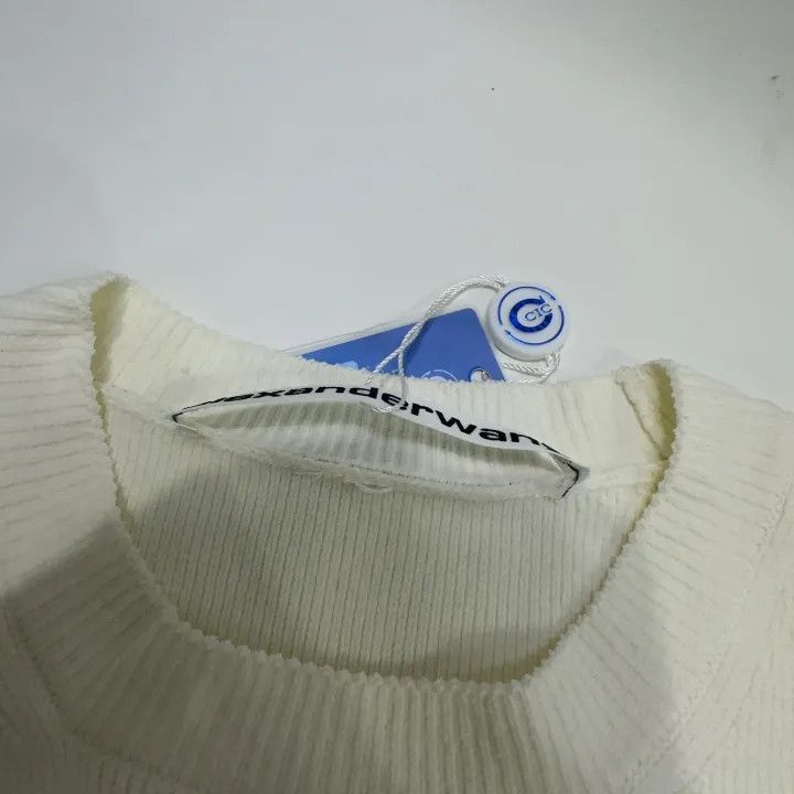 Alexander Wang Alexander Wang SS24 Ribbed Short Sleeve Knit Top - Size M / US 6-8 / IT 42-44 - 4 Thumbnail