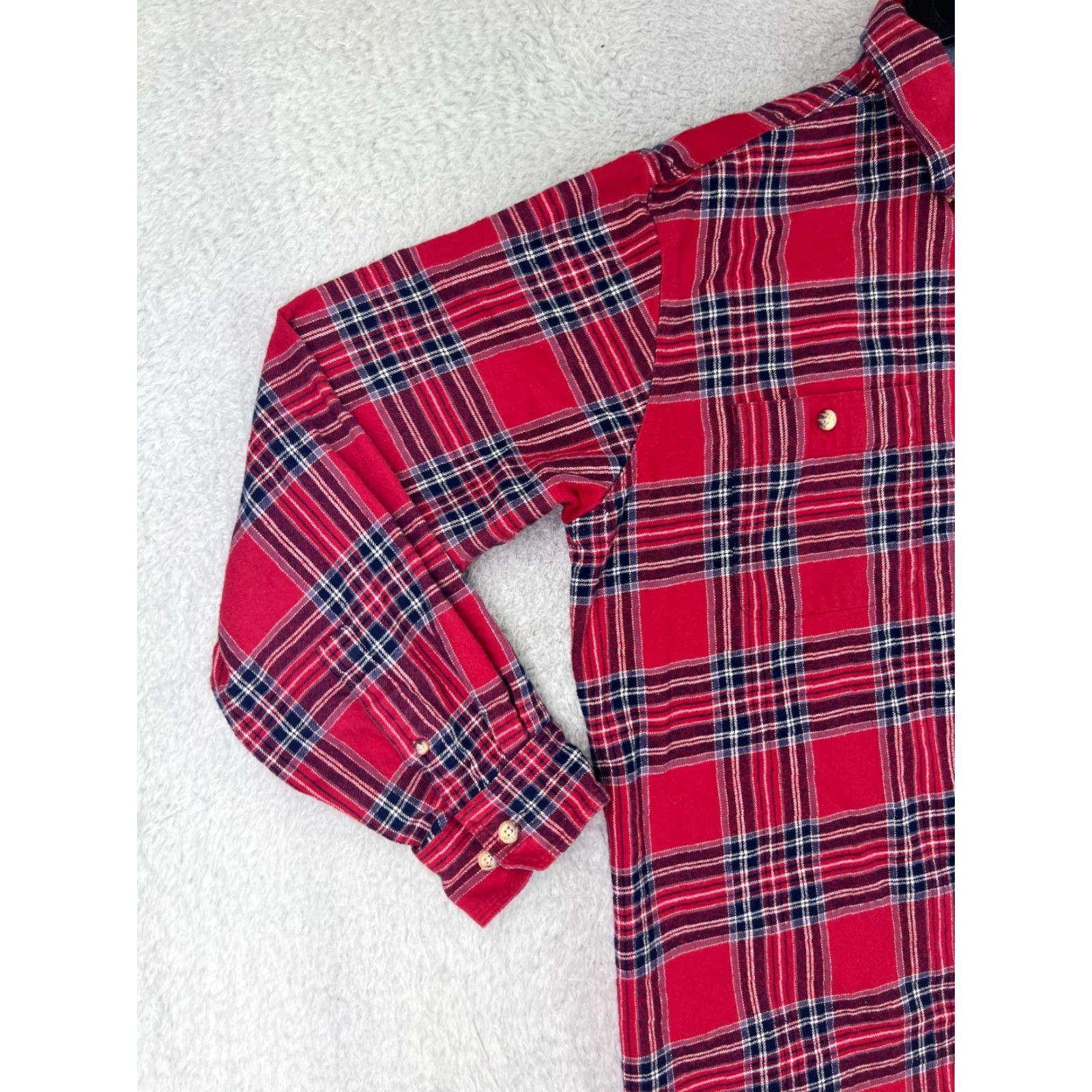 Vintage VINTAGE Backpacker Shirt Mens 2XL Red Plaid Flannel 100% Cotton Pockets Button Up Size US XXL / EU 58 / 5 - 5 Thumbnail