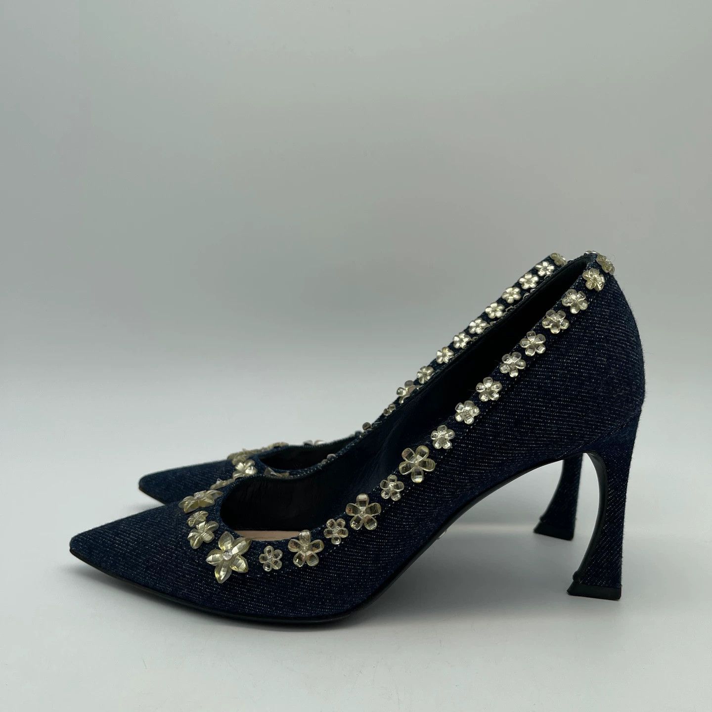 Dior Dior Rhinestone High Heels Women's 35 Size US 4.5 / IT 34.5 - 2 Thumbnail