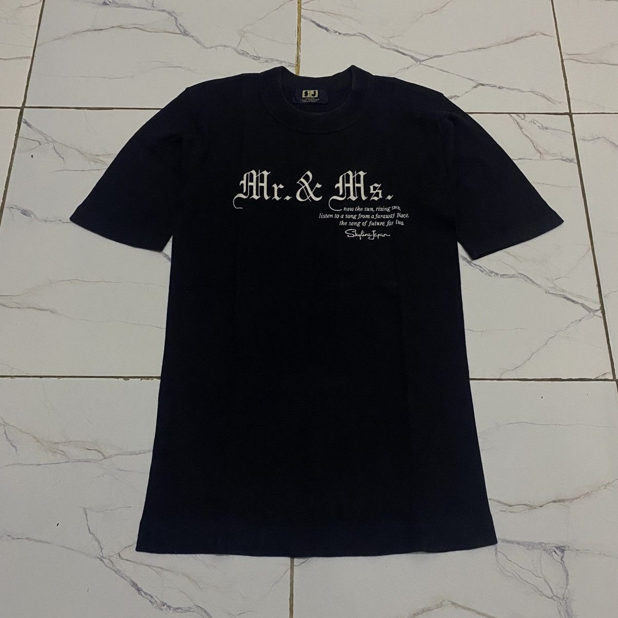 Issey Miyake Vintage 80s Skyline By Issey Miyake “Mr & Mrs” Tee Size S / US 4 / IT 40 - 2 Thumbnail