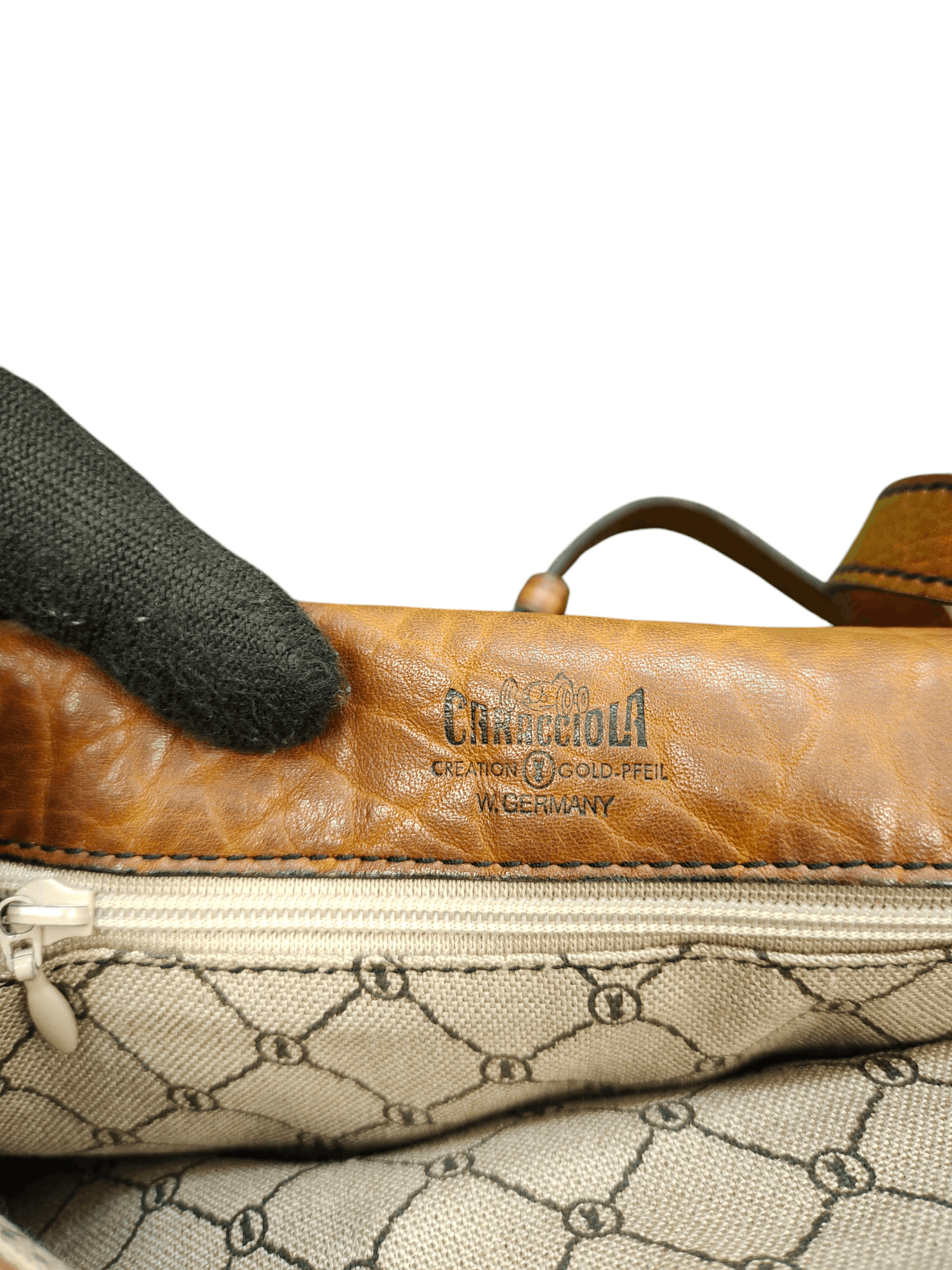 Vintage 70s Caracciola W.Germany Patina Leather Sling Bag