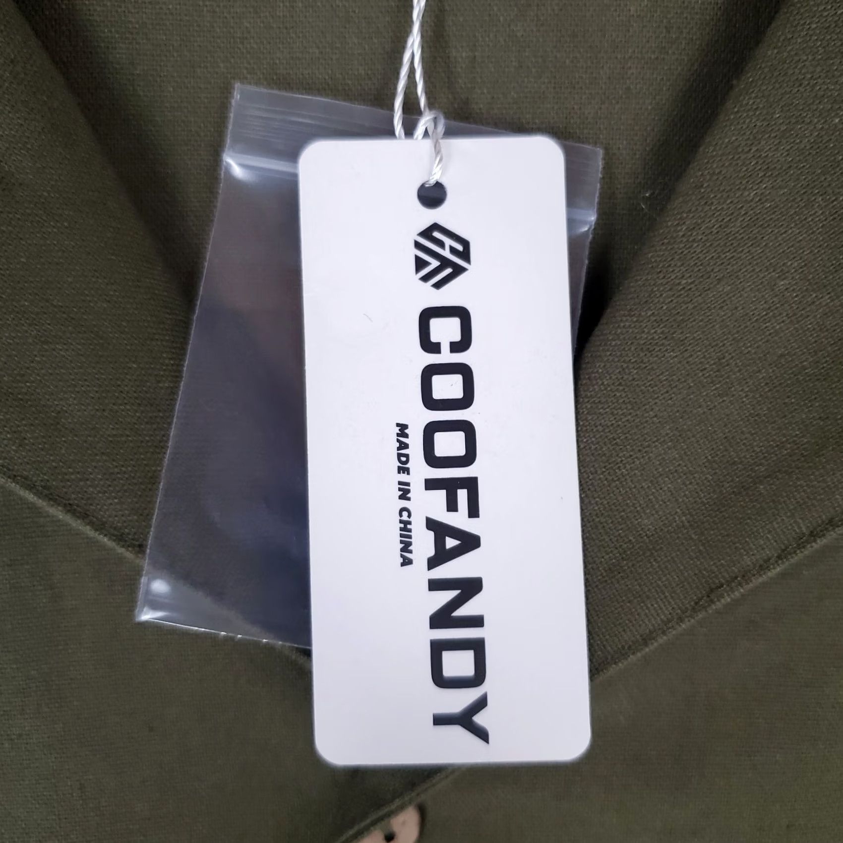 Vintage Coofandy Shirt Mens L Green NEW Size Linen Blend Camp Army Size US L / EU 52-54 / 3 - 5 Thumbnail