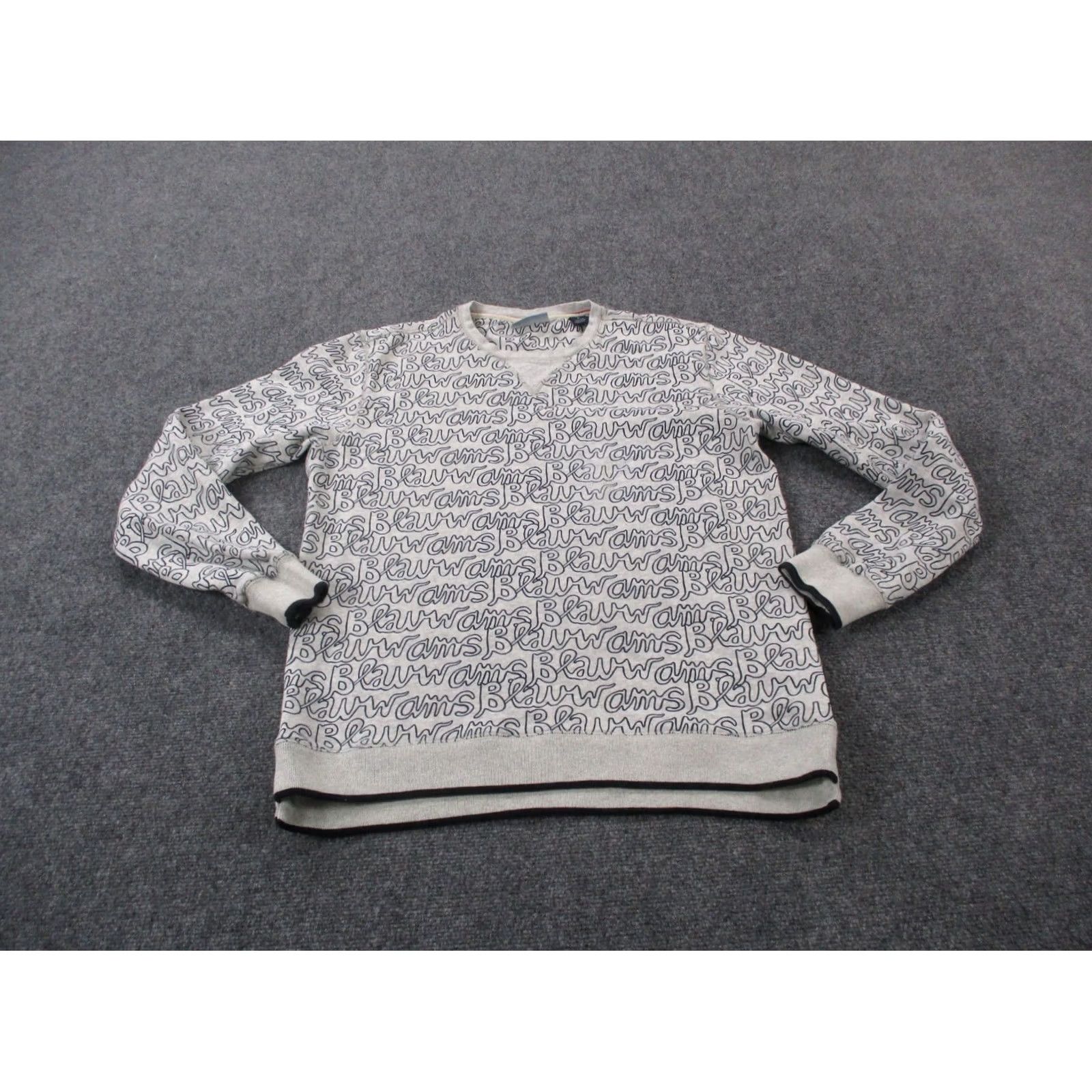 Scotch & Soda Scotch & Soda Sweatshirt Men L Gray Amsterdam Blauw All Over Print Pullover Casual Size US L / EU 52-54 / 3 - 2 Thumbnail