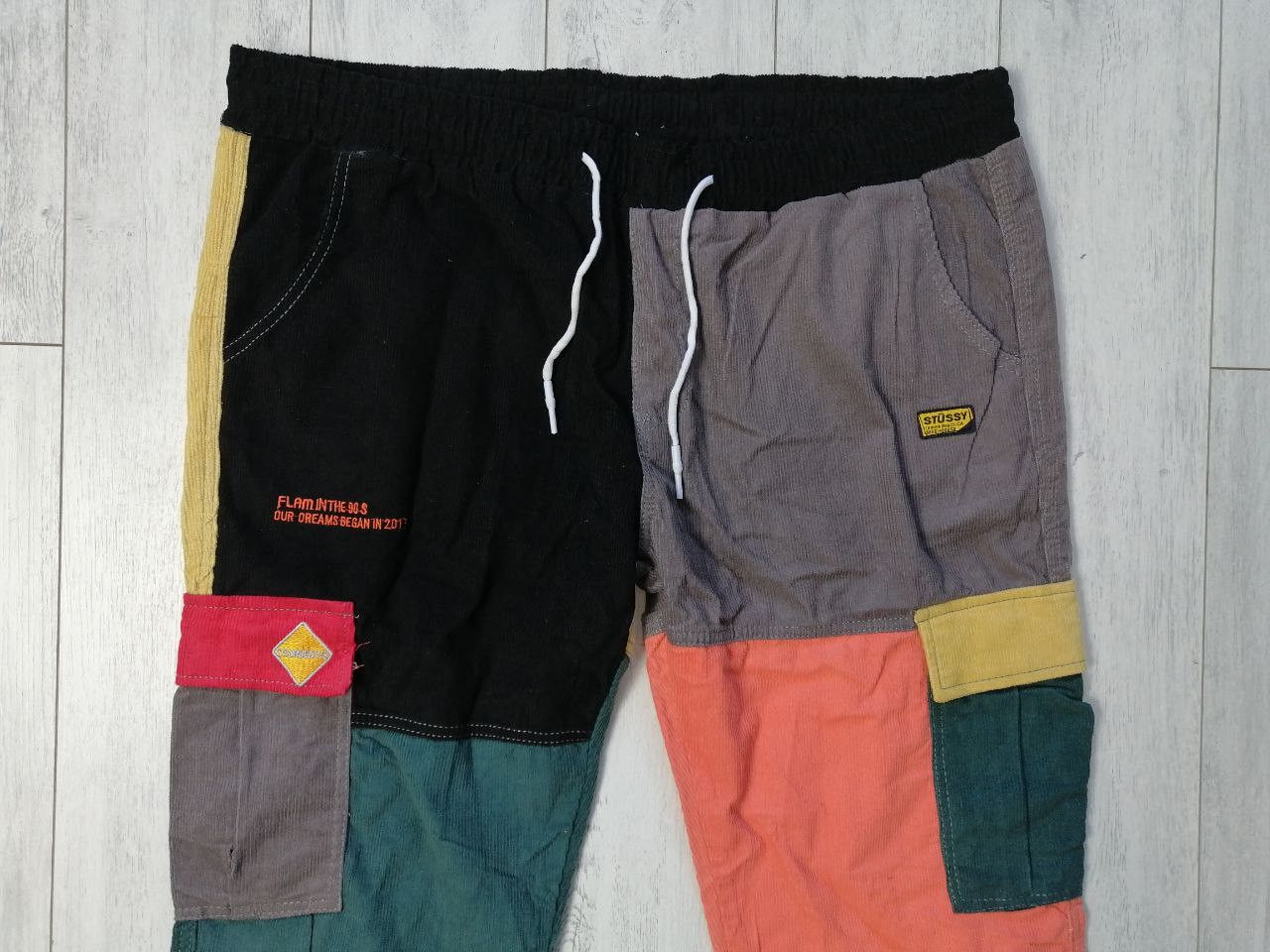 Japanese Brand Stussy x Coursemys Corduroy Patchwork Cargo Pants Size US 38 / EU 54 - 3 Thumbnail