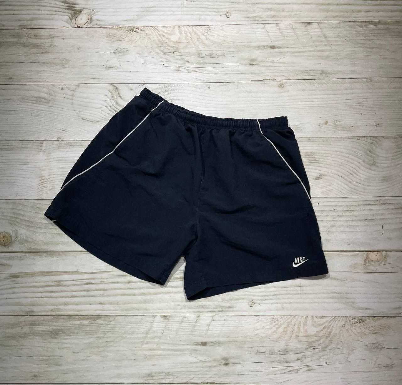 Nike Vintage Nike Shorts 00s Swoosh Logo Striped Running Size US 34 / EU 50 - 1 Thumbnail