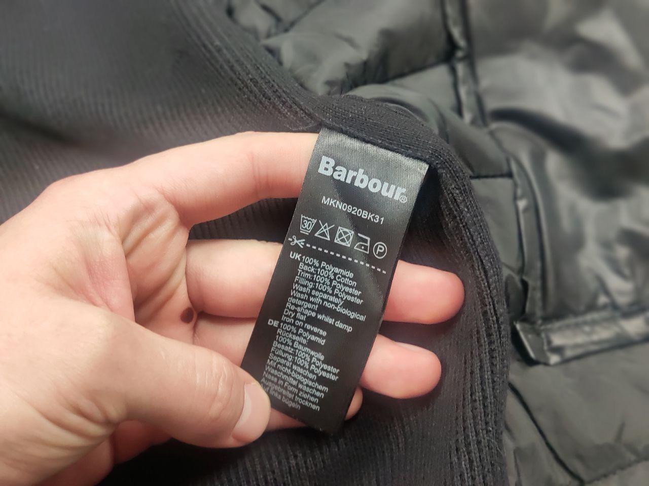 Barbour Barbour Black Quilted x knitted back Vest Button Jacket Size US M / EU 48-50 / 2 - 11 Thumbnail