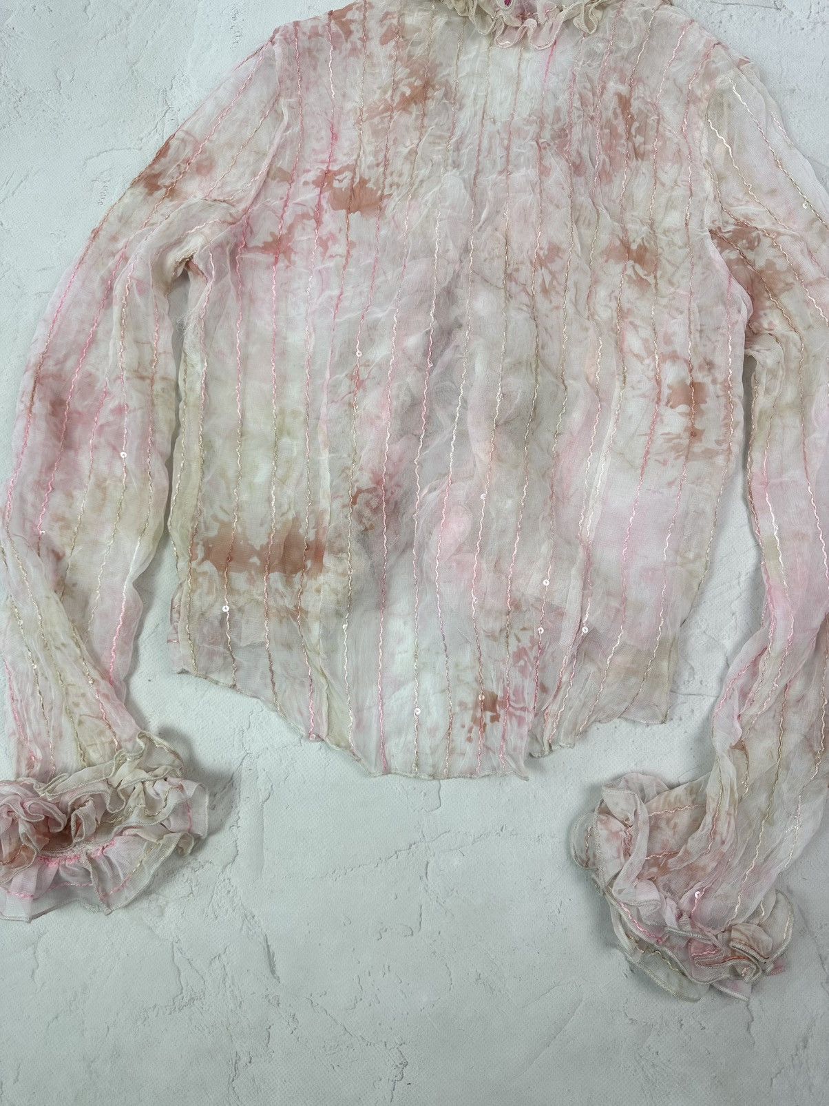 Beauty Beast × Vintage Vintage Transparent Washed Blouse Size M / US 6-8 / IT 42-44 - 7 Thumbnail