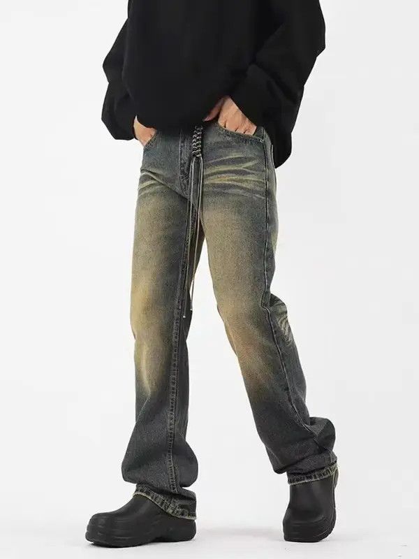 VIBE Vintage distressed washed micro-flare jeans Size US 33 - 3 Thumbnail