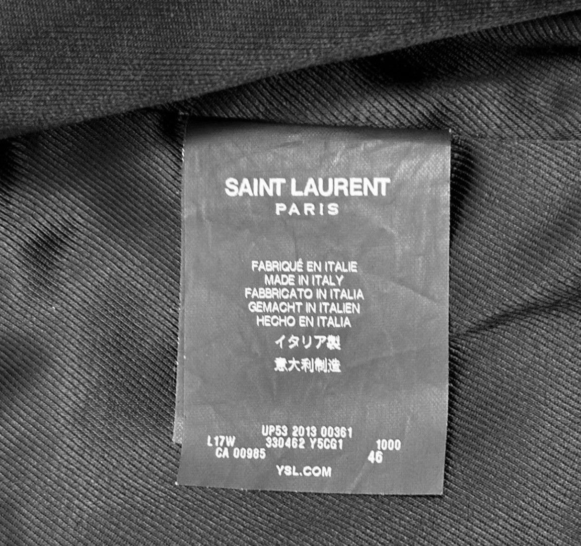 Hedi Slimane × Saint Laurent Paris 13FW Heritage Calf L17 Leather Biker Jacket sz46 Size US S / EU 44-46 / 1 - 6 Thumbnail