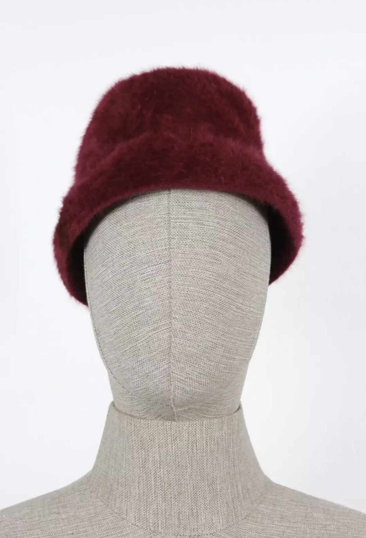 Kangol Kangol Burgundy Angora Fur Bucket Hat Size ONE SIZE - 1 Thumbnail