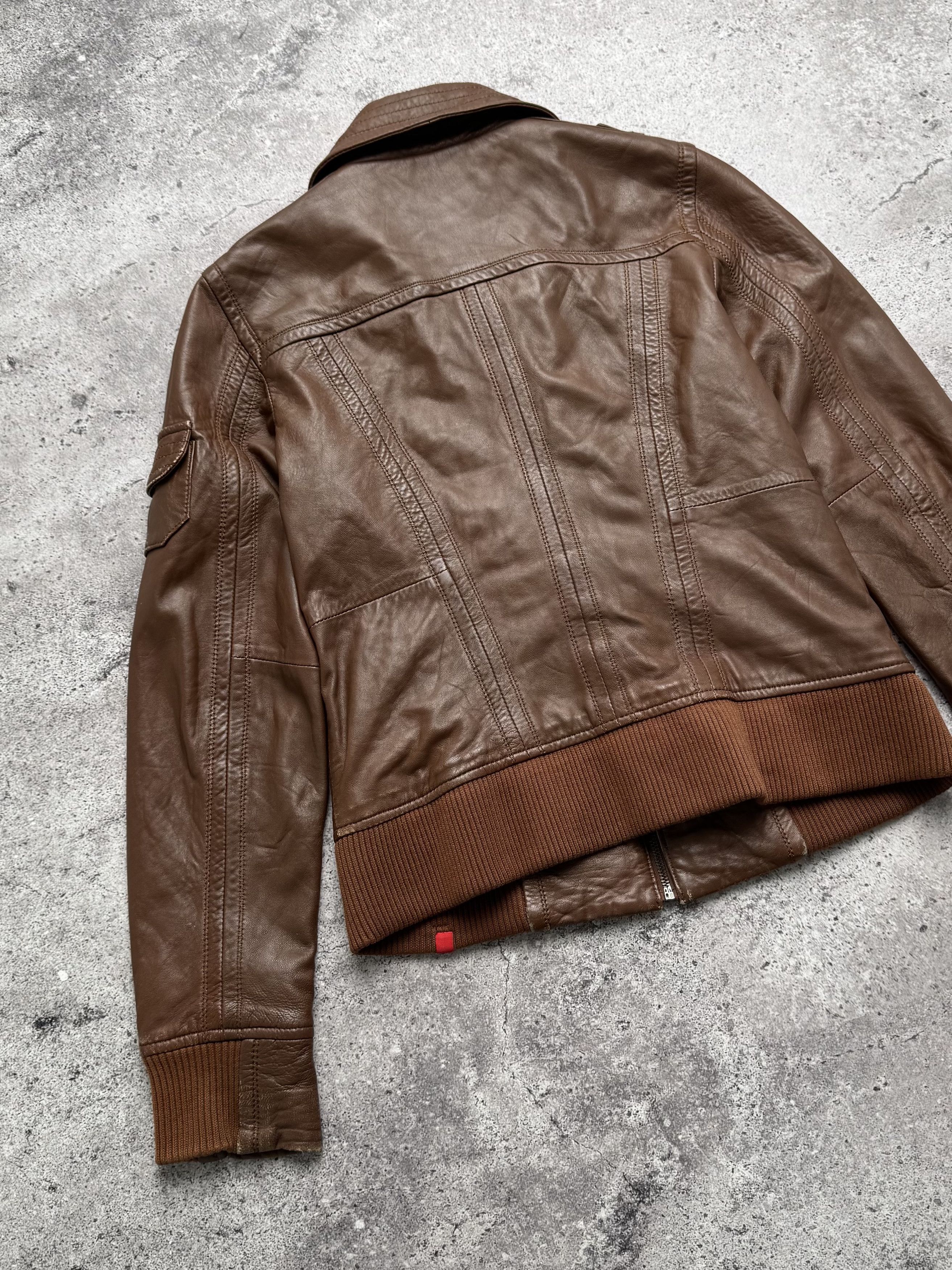 Vintage Vintage Cropped Leather Jacket C2(V491) Size M / US 6-8 / IT 42-44 - 9 Thumbnail