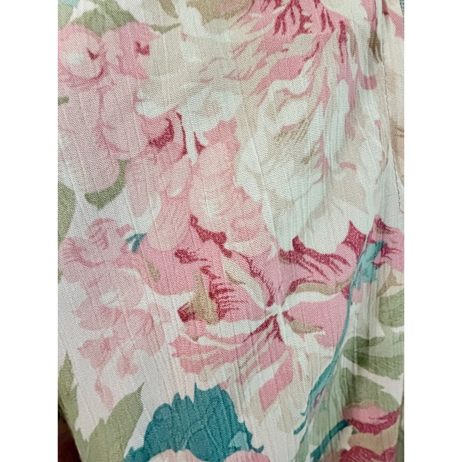 Other Vintage Floral Midi Dress bold print high neck mock Size S / US 4 / IT 40 - 14 Thumbnail