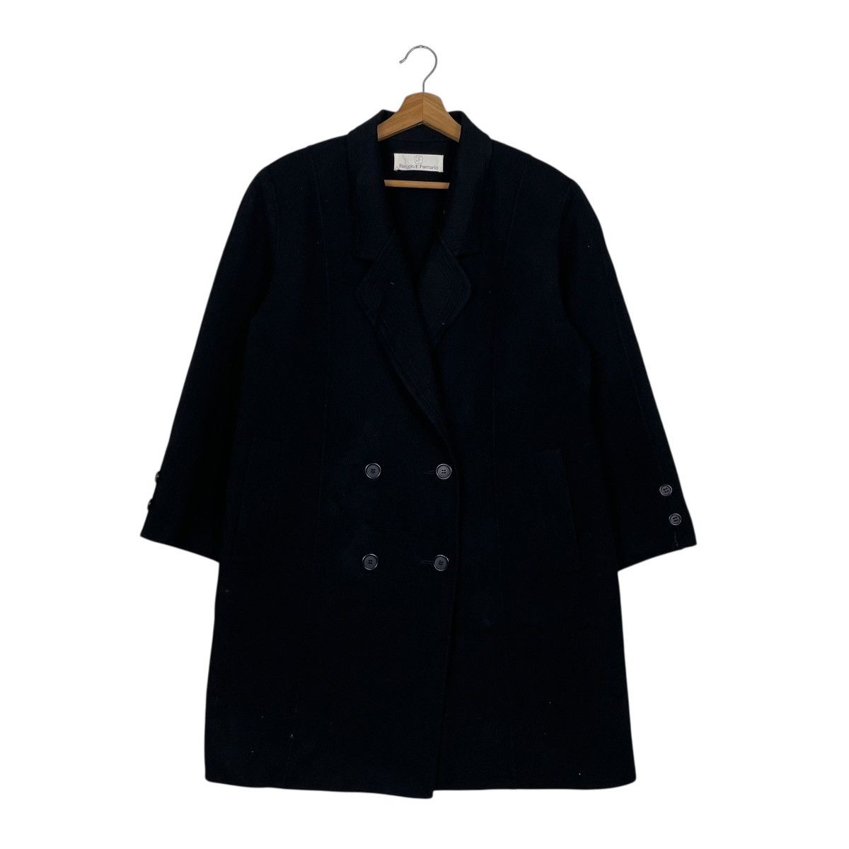 Other Reggio E. Ferrario Double Breasted Wool Coat Size L / US 10 / IT 46 - 1 Thumbnail