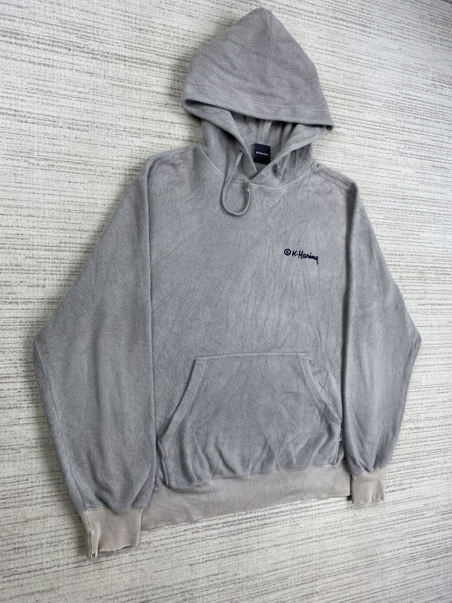 Japanese Brand × Keith Haring × Uniqlo Vintage Keith Haring X Uniqlo Longsleeve Sweatshirt Hoodie Size US L / EU 52-54 / 3 - 3 Thumbnail