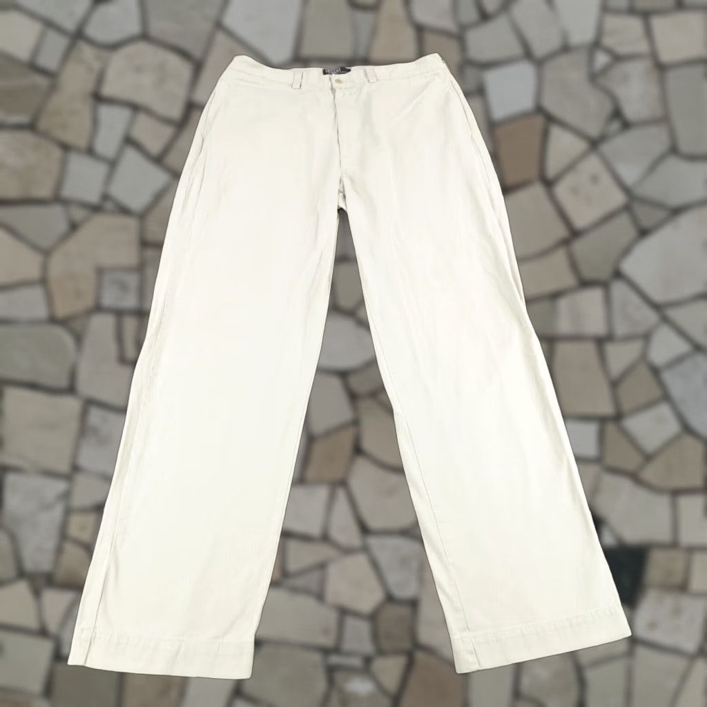 VINTAGE Polo Ralph Lauren Pants Mens 38x34 Chino Khaki Beige 90s USA Polo Pony Straight Leg N/A Mens