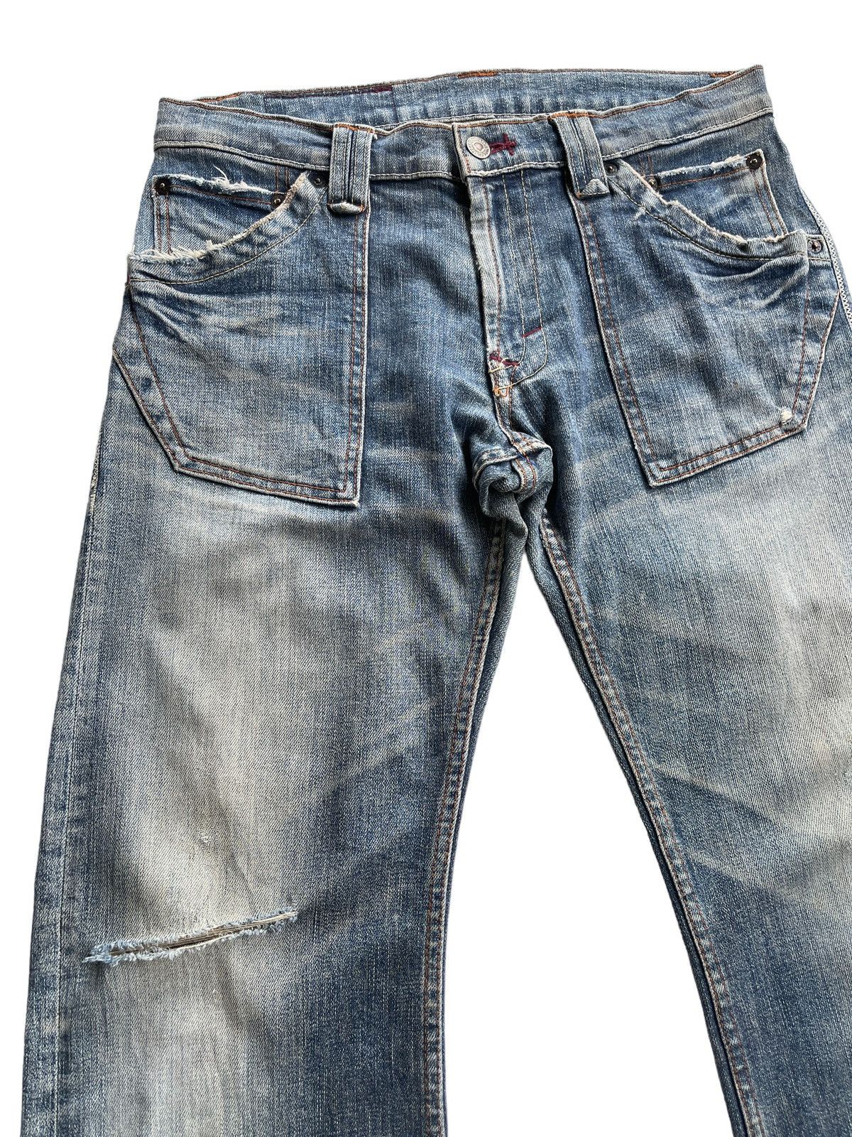 Japanese Brand Vintage Blue Way Flare Distressed Denim Size US 31 - 9 Thumbnail
