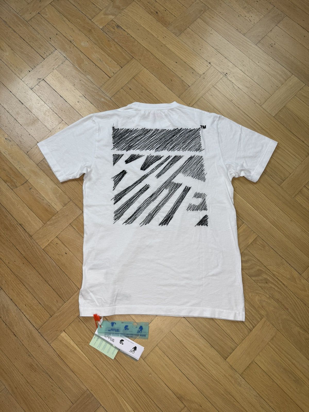 Off-White OFF-WHITE SCRIBBLE DIAG LOGO TEE Size US S / EU 44-46 / 1 - 1 Thumbnail