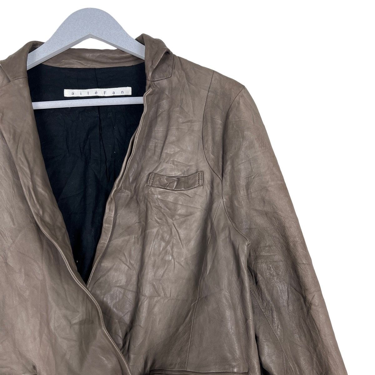 If Six Was Nine 🔥 AILEFAN ASYMMETRIC LEATHER JACKET Size US S / EU 44-46 / 1 - 6 Thumbnail