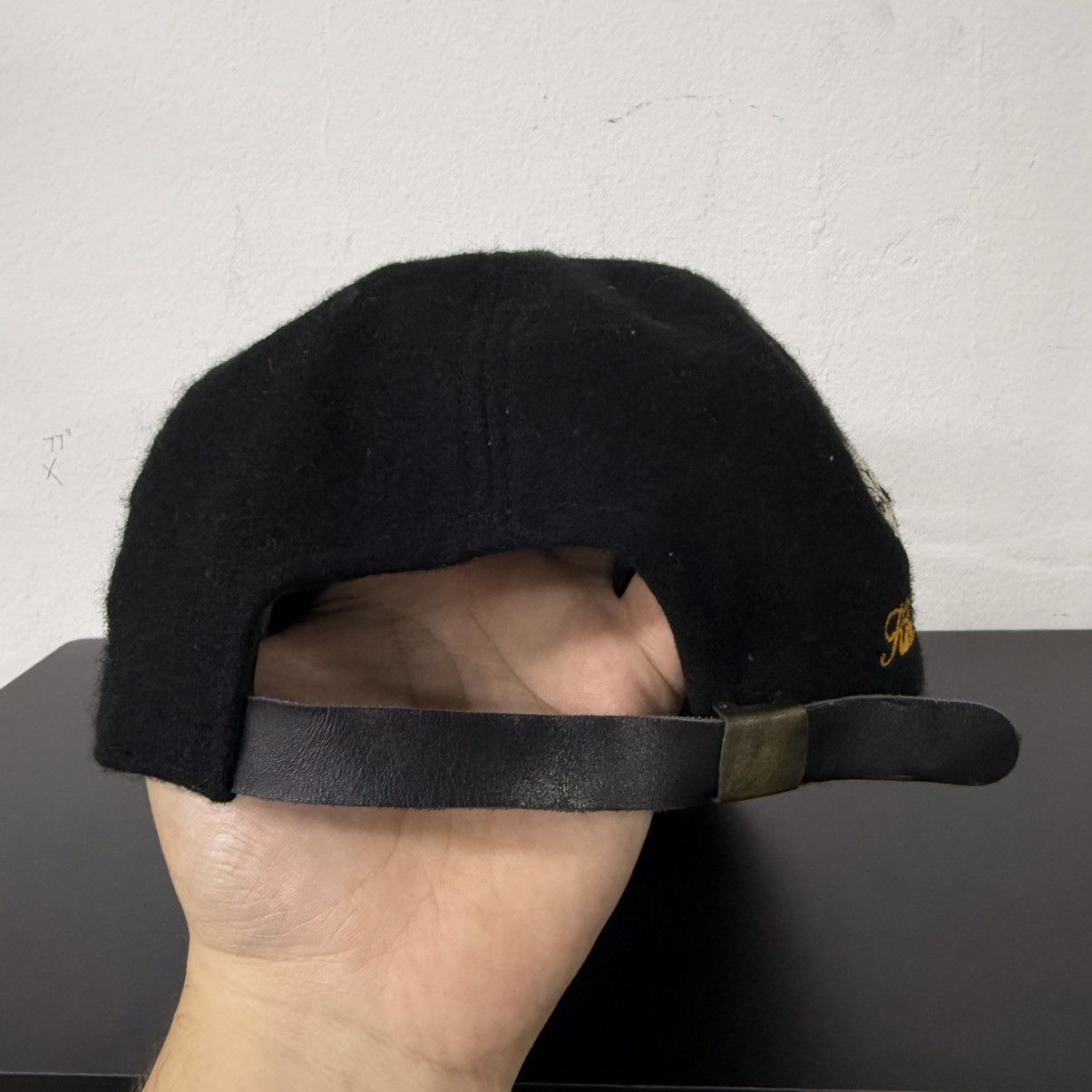 Japanese Brand Calee Kiss Of Death Flag Wool Leather Strap Hat Rare Size ONE SIZE - 5 Thumbnail