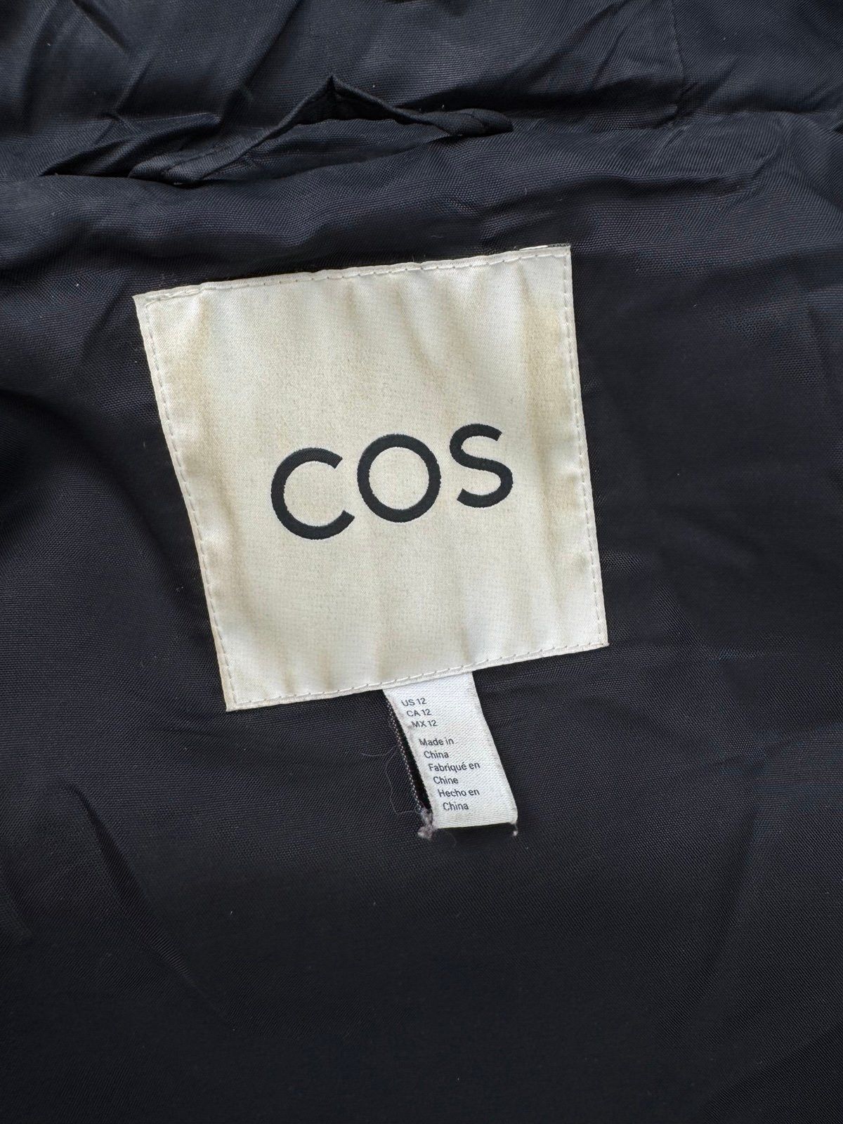 Cos COS Hooded Faux Shearling Vest With Pockets Black Size 12 Size XL / US 12-14 / IT 48-50 - 2 Thumbnail