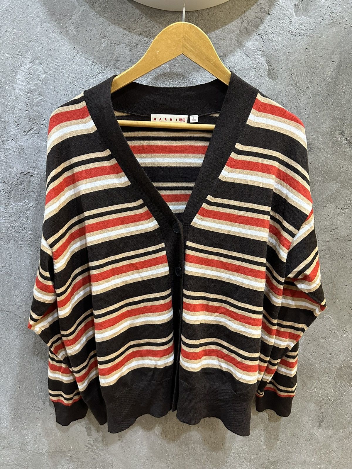 Marni Marni Knitted Stripes Cardigan Size US L / EU 52-54 / 3 - 2 Thumbnail