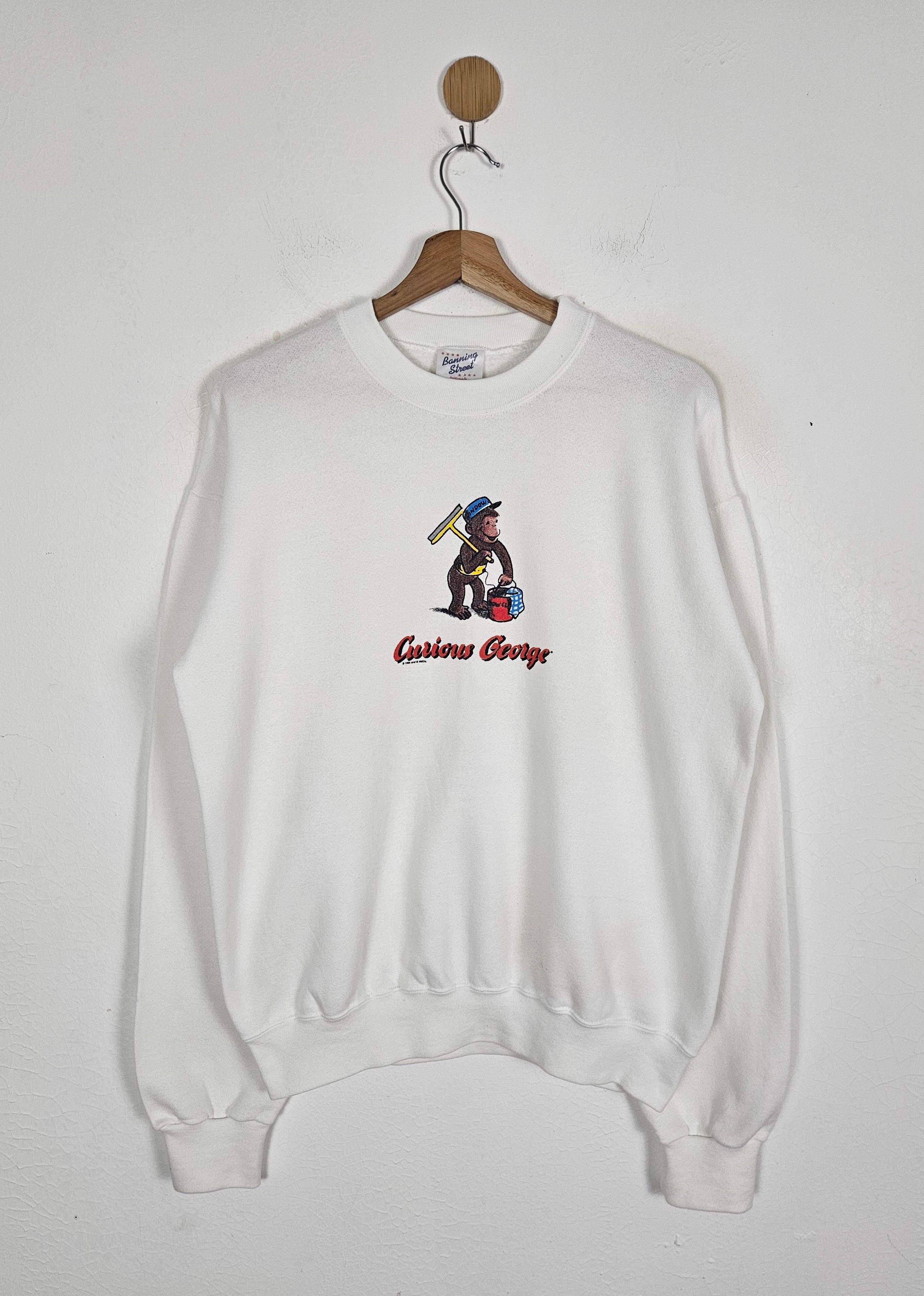Vintage Curious George 90s American TV Kids Show sweatshirt