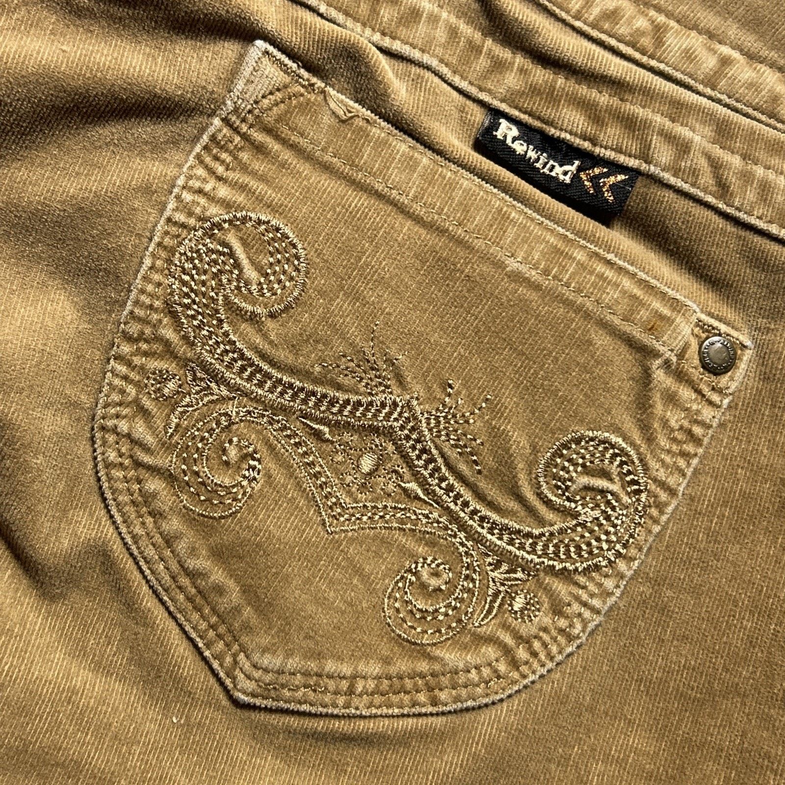 Miss Me Embroidery Corduroy Baggy Pants W's 13 34x31 Wide Hamilton Size 34" / US 12 / IT 48 - 7 Thumbnail