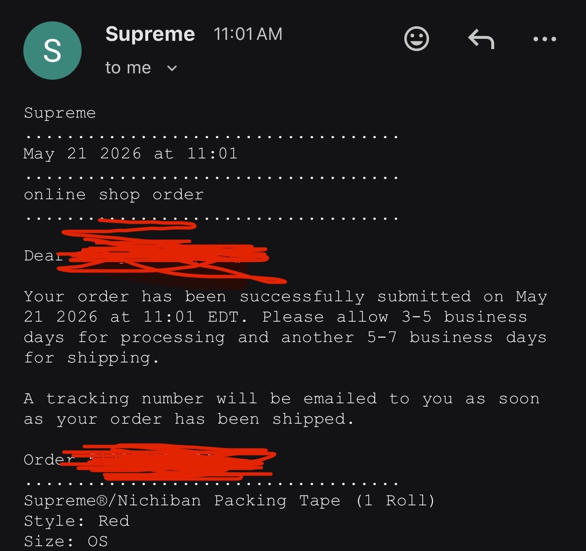 Supreme Supreme Packing Tape Size ONE SIZE - 4 Thumbnail