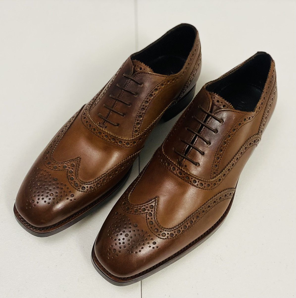 Lidfort Lidfort Brown Princes Leather Brogue Wingtip Oxford 9 US NEW Size US 9 / EU 42 - 17 Thumbnail