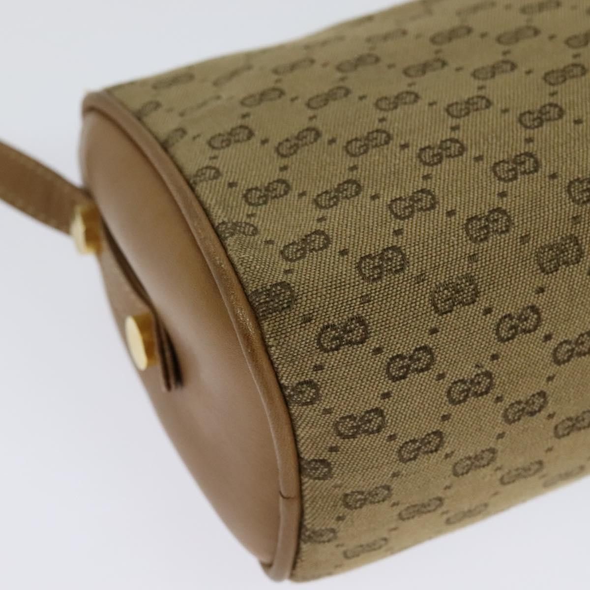 Gucci GUCCI Micro GG Canvas Shoulder Bag Vintage Beige Gold Size ONE SIZE - 12 Thumbnail