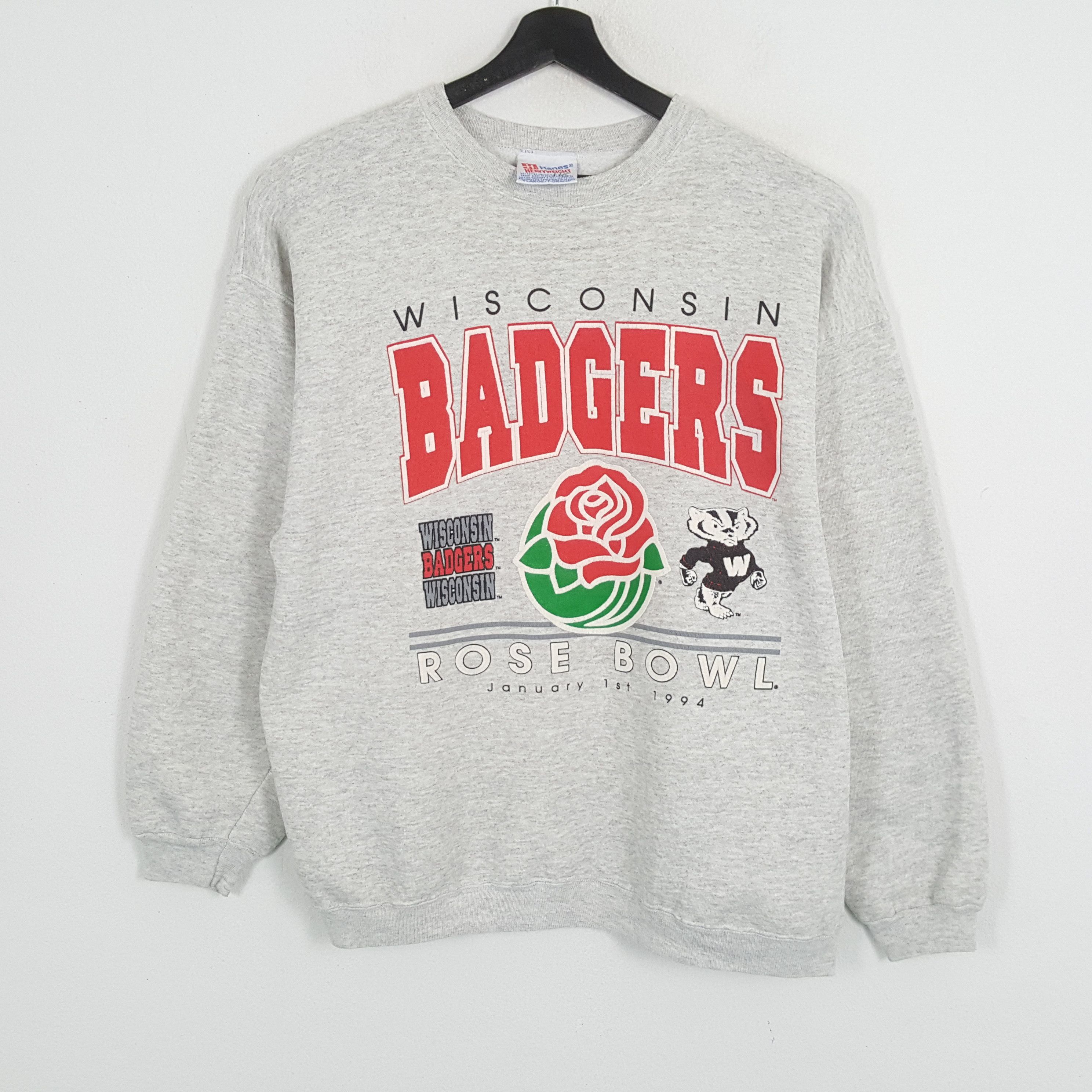 Hanes × NFL × Vintage WISCONSIN BADGERS ROSE BOWL NFL Vintage Sweatshirt Size US XL / EU 56 / 4 - 1 Thumbnail