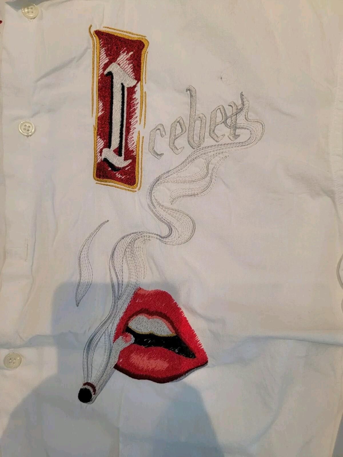 RAGEBLUE RARE Iceberg Mens XL Button Down Shirt Emroidered Graphics Size US XL / EU 56 / 4 - 5 Thumbnail