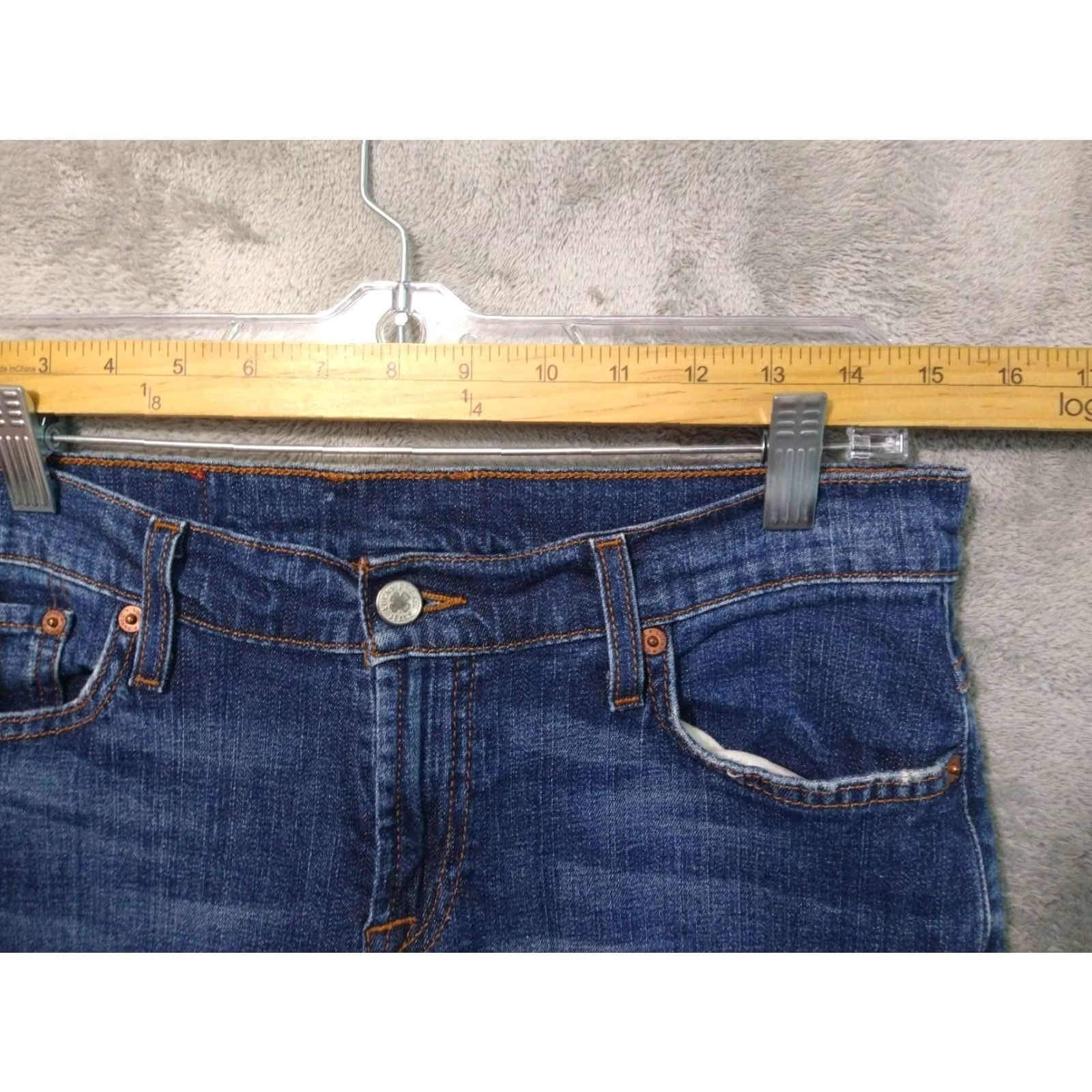 Lucky Brand Lucky Brand Jeans Women’s 28 Regular Dark Wash Denim Dungarees Classic Fit Blue Straight Pants Size 28" / US 6 / IT 42 - 3 Thumbnail