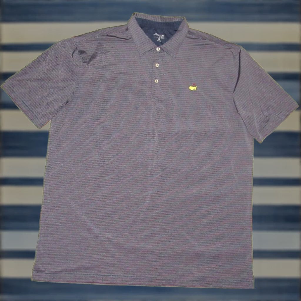 Vintage MASTERS TECH Blue Pink Short Sleeve Polo Shirt XXL Men Size US XXL / EU 58 / 5 - 1 Thumbnail