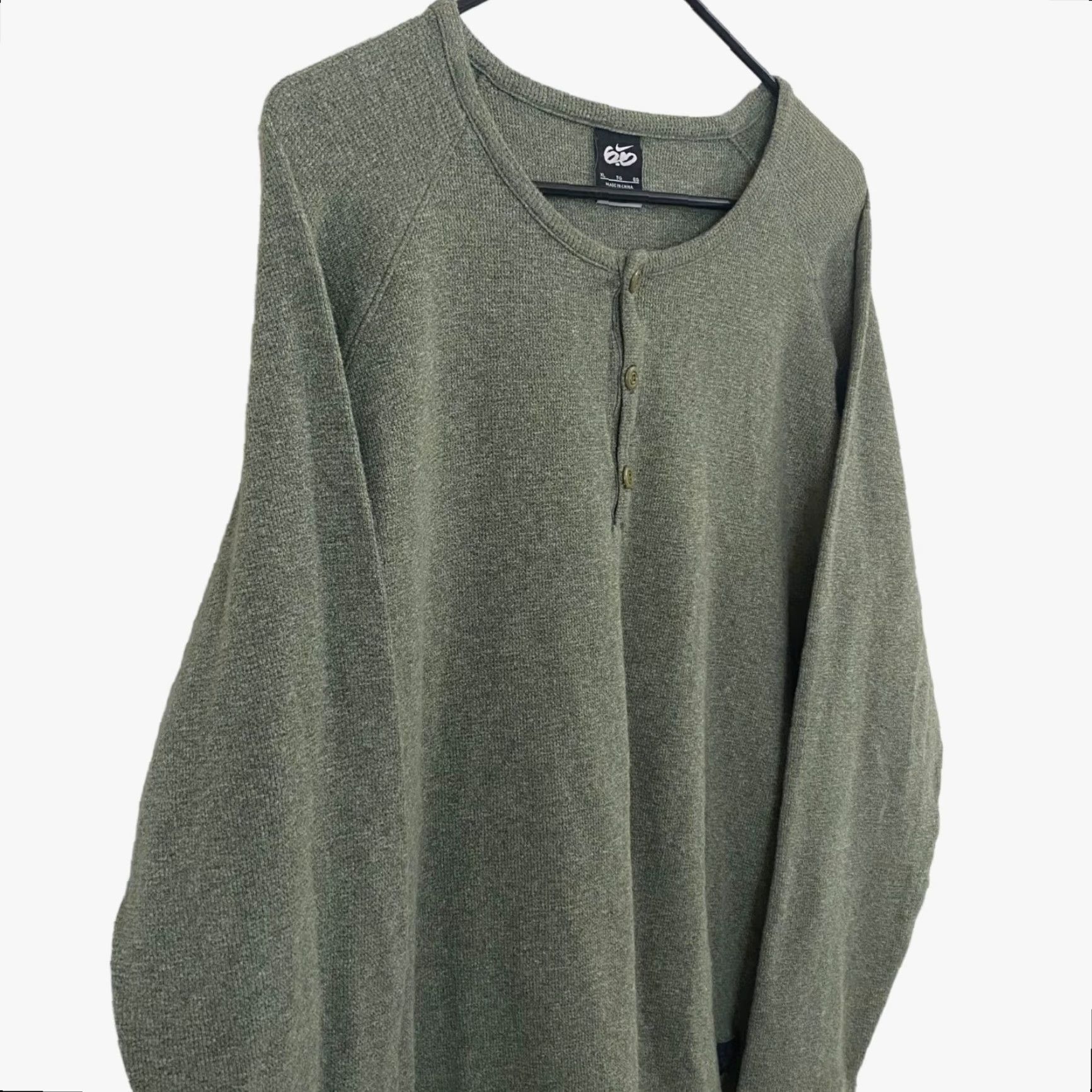 Nike VINTAGE Nike 6.0 Long Sleeve Henley Shirt Green Cotton Skateboarding Tee Men's XL Size US XL / EU 56 / 4 - 4 Thumbnail
