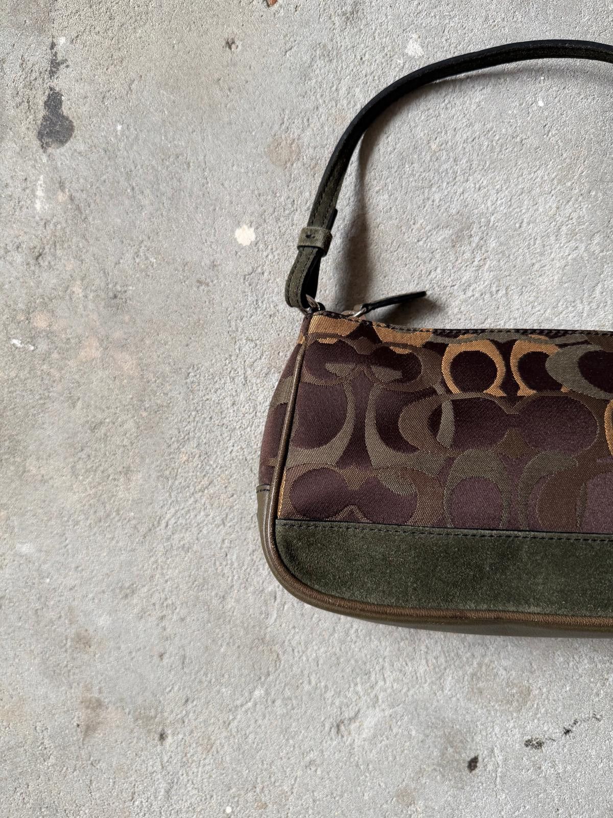 Coach Coach Y2K Demi Suede Shoulder Bag Green/Brown Size ONE SIZE - 2 Thumbnail