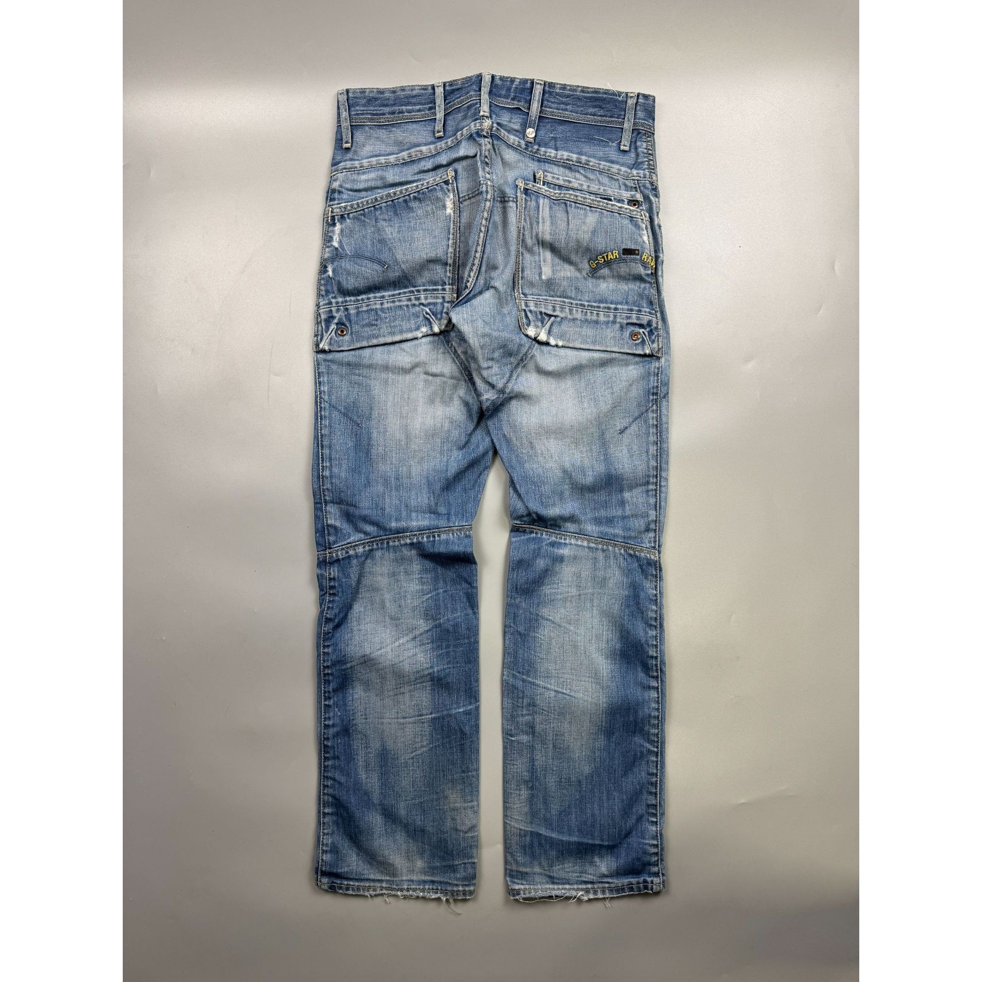 G-Star G-Star Navy Jack Low Tapered Denim Jeans Cargo Pants (Y1189) Size US 31 - 10 Thumbnail