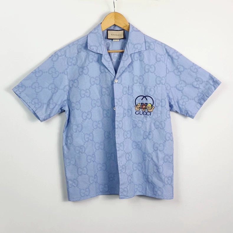 Gucci GucciBlue full-print shirt short sleeves 2503-Nextarrow Size US M / EU 48-50 / 2 - 1 Thumbnail