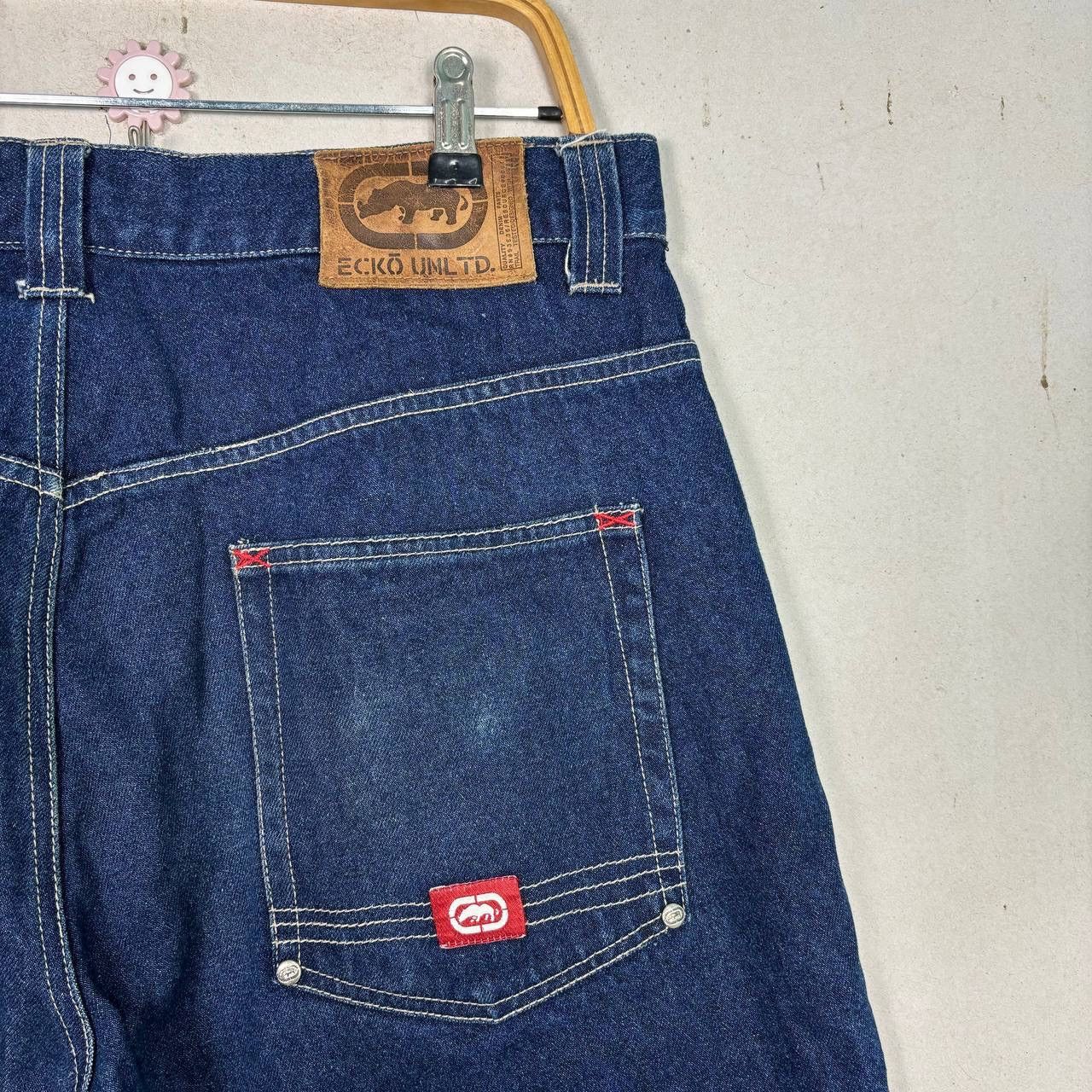 Ecko Unltd. Vintage ECKO UNLTD Distress Jeans Baggy Style Denim Size US 34 / EU 50 - 6 Thumbnail
